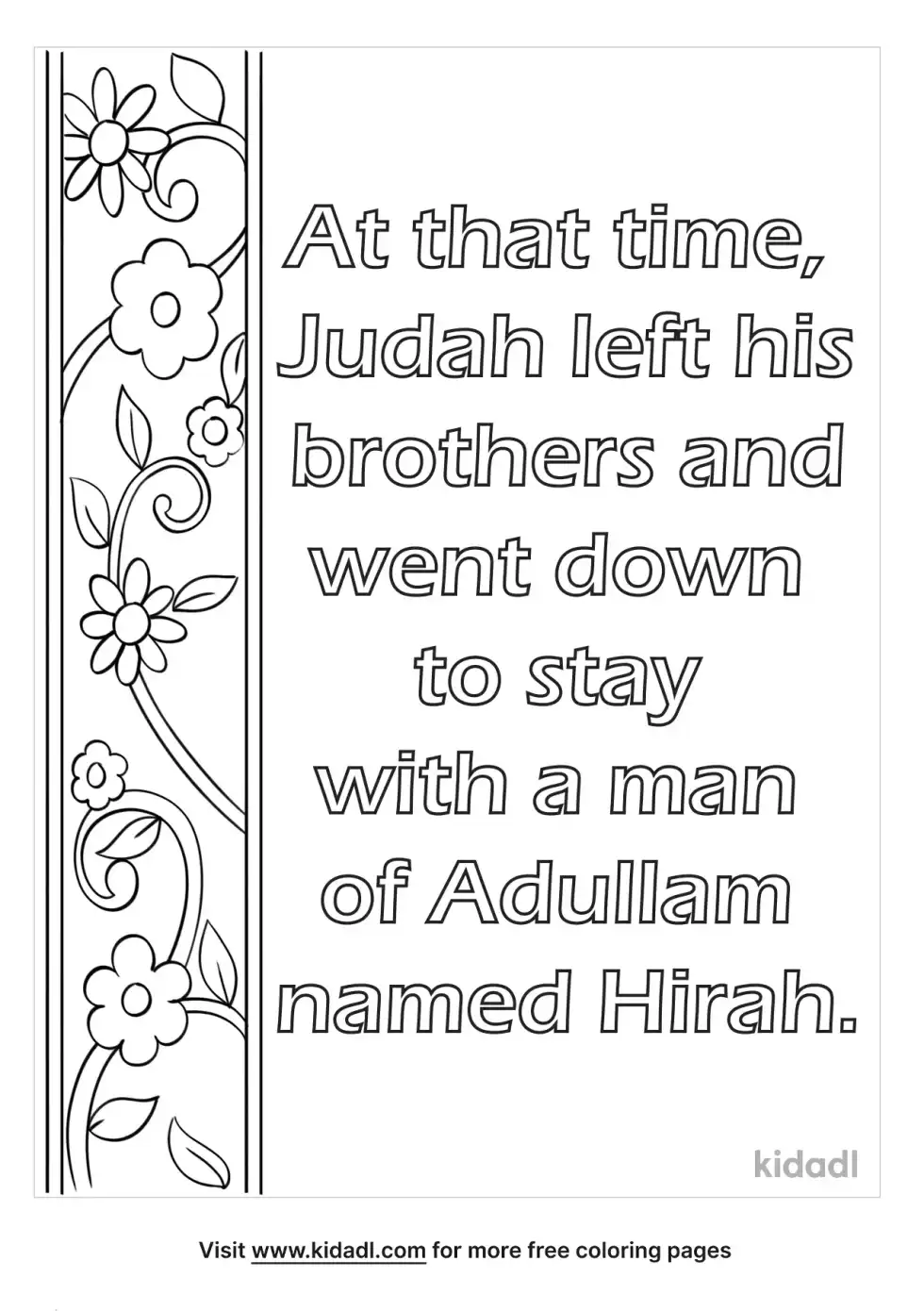 Genesis 38 Coloring Page