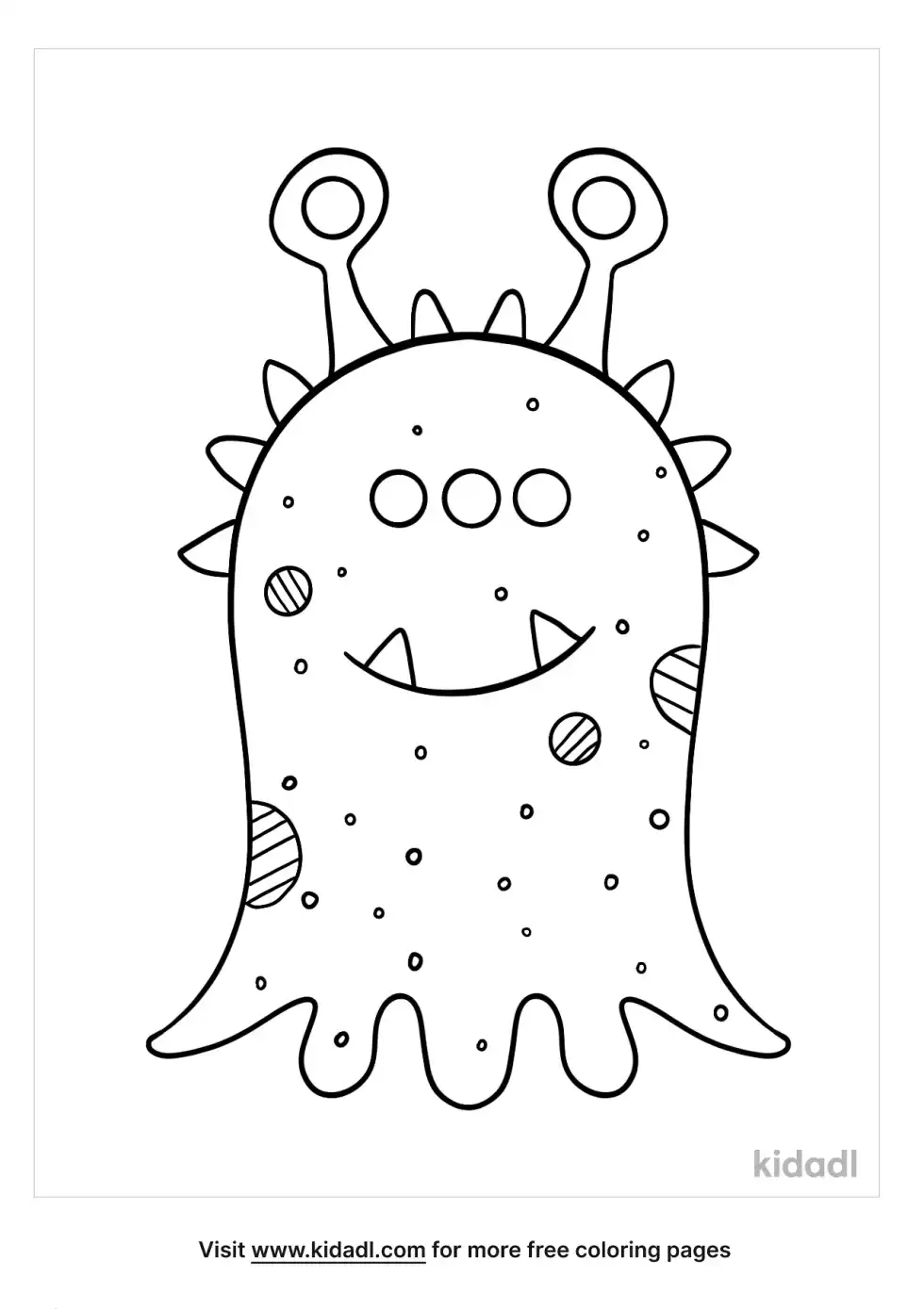 Monster Doodle Coloring Page