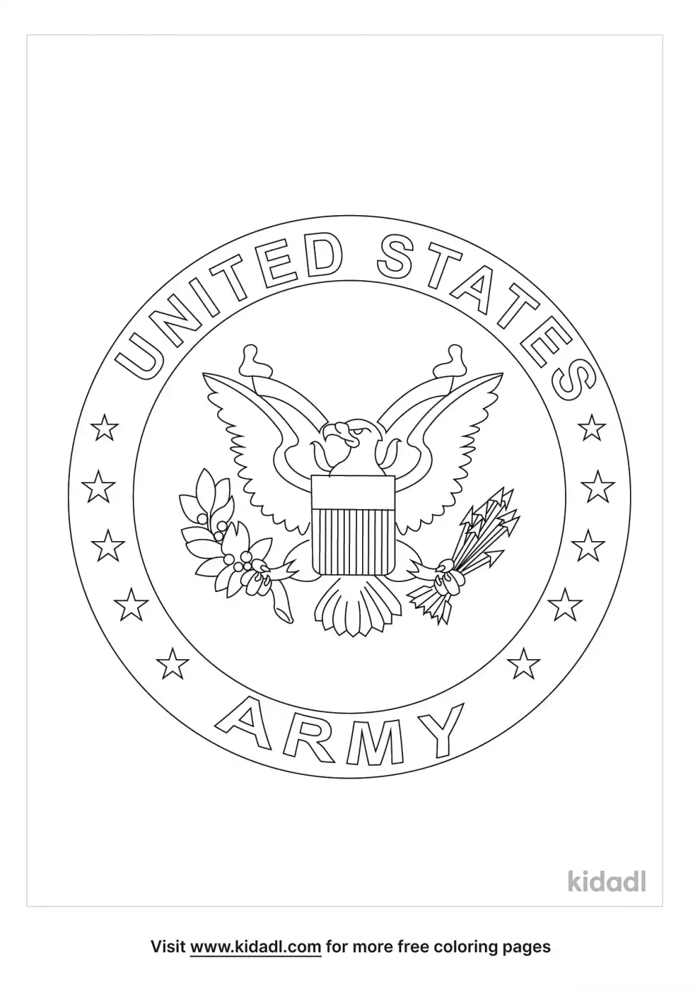 Us Army Logo Coloring Page