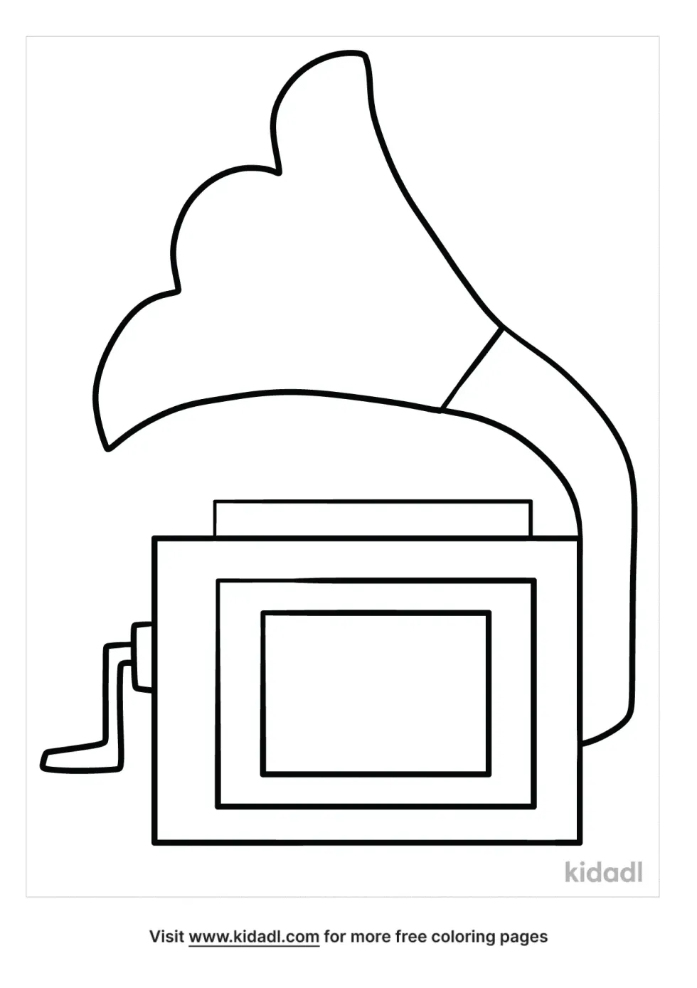 Record Player Coloring Page