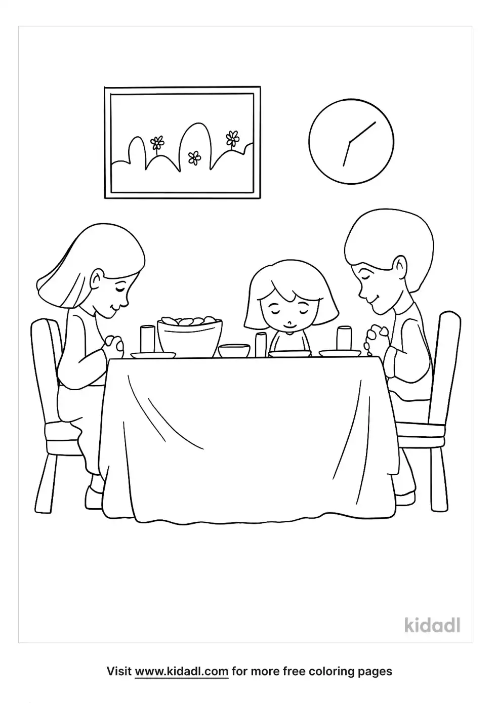 Mealtime Coloring Page