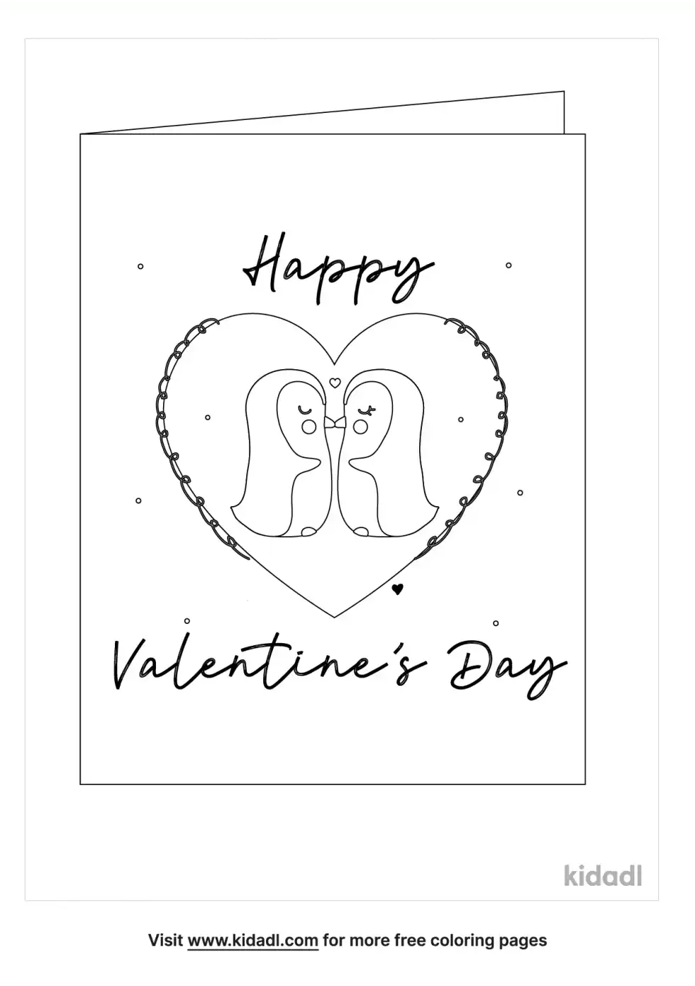 Valentine's Card Coloring Page