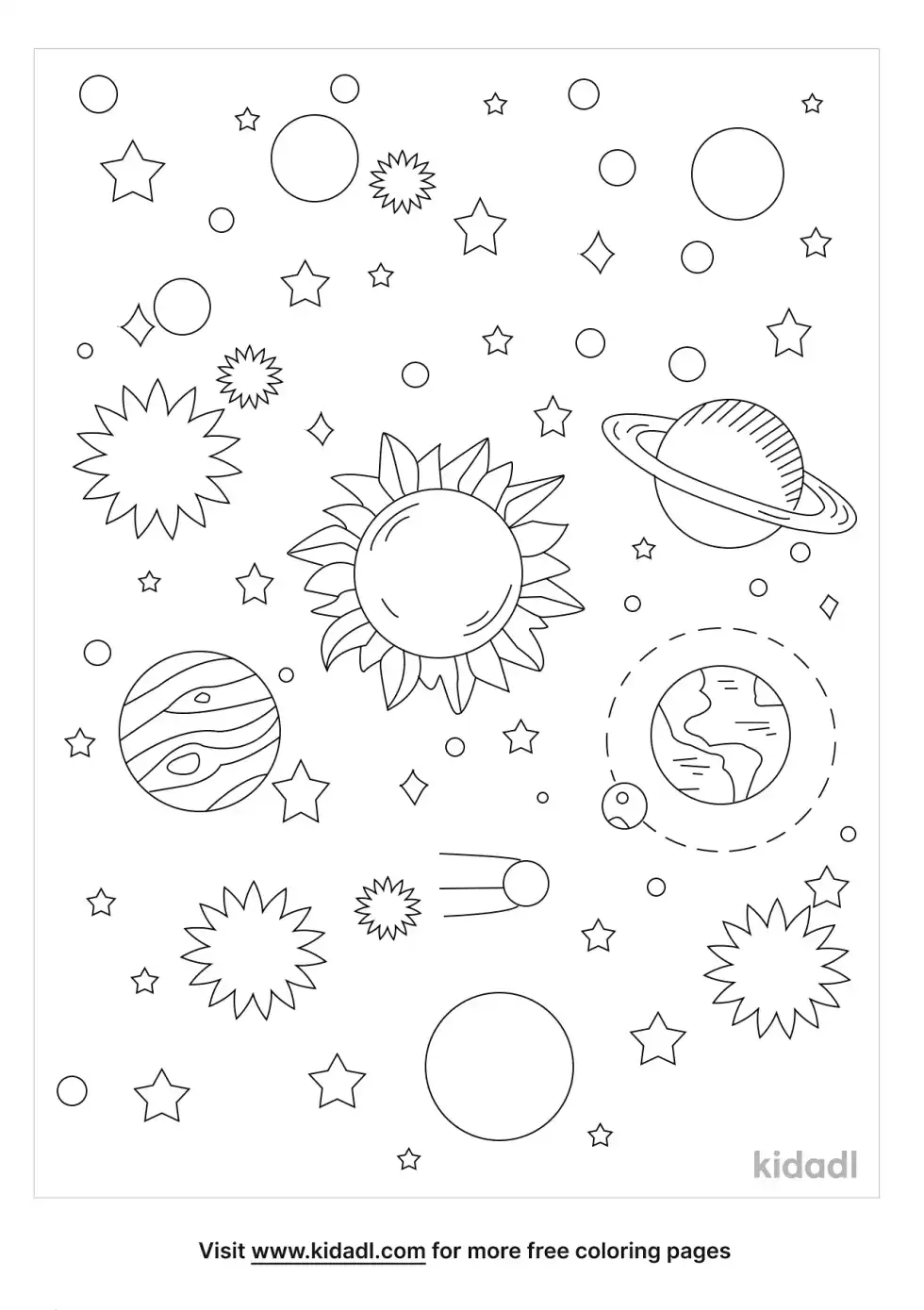 Galaxy For Adults Coloring Page