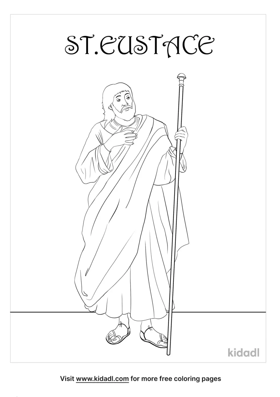 St Eustace Coloring Page