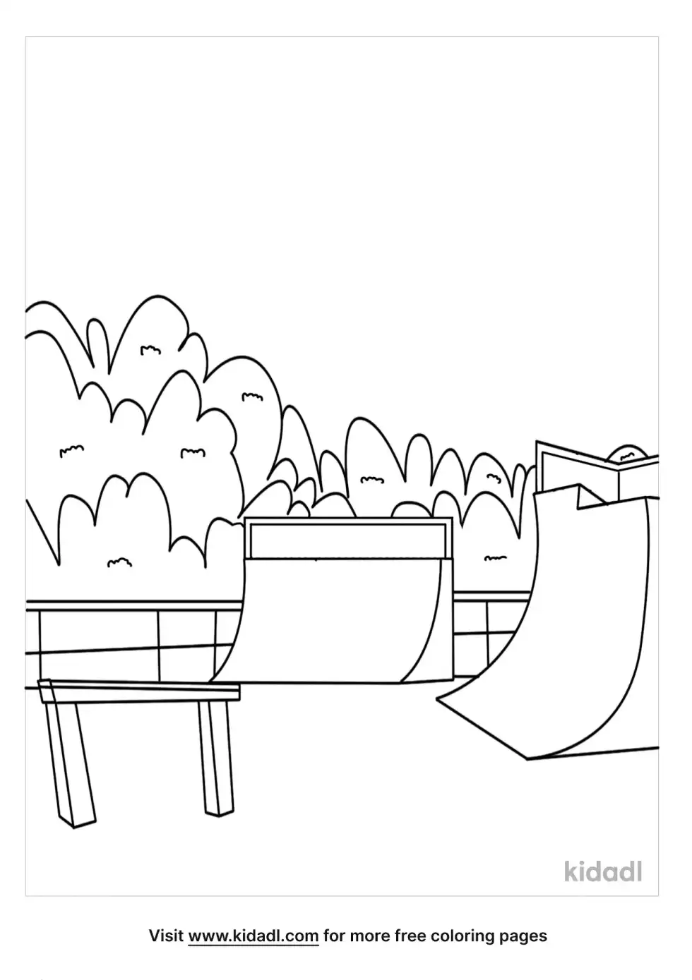 Skate Park Coloring Page