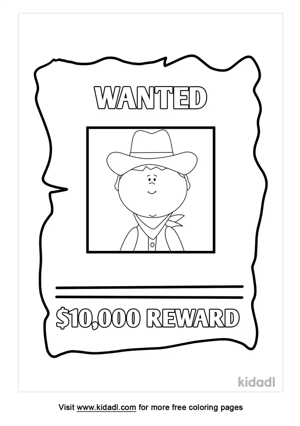 Western Round Up Banner Coloring Page