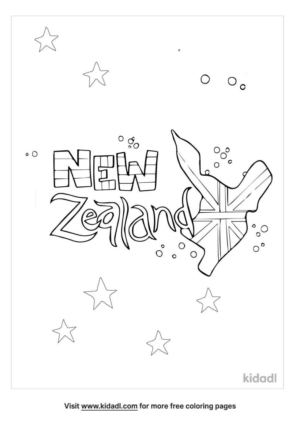New Zealand Coloring Page