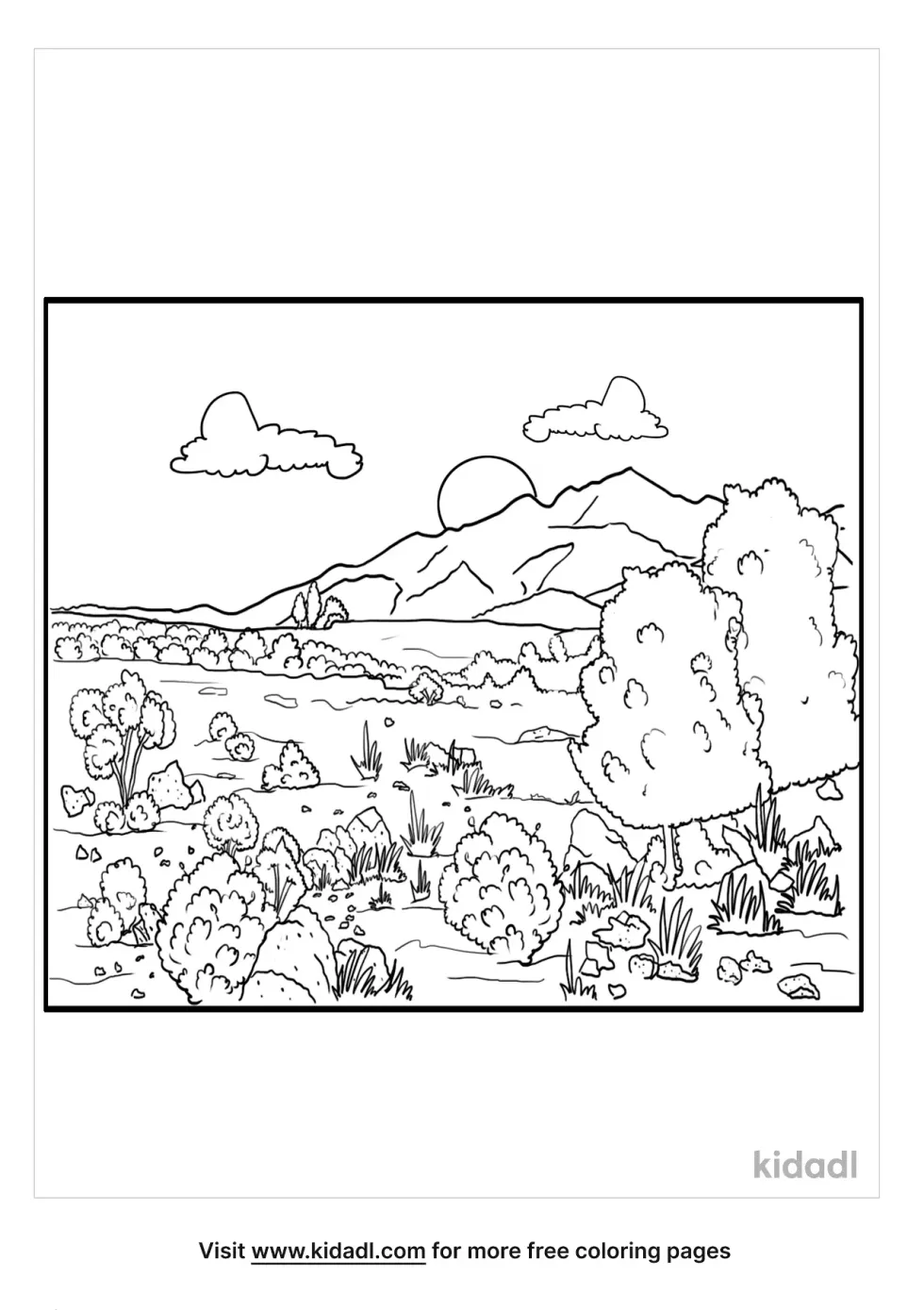 Wilderness Coloring Page
