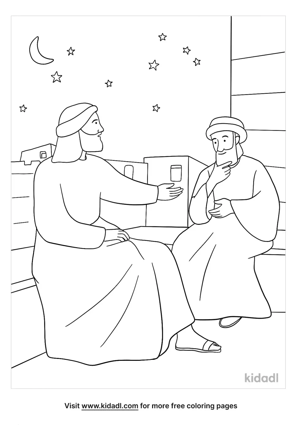 Nicodemus Coloring Page