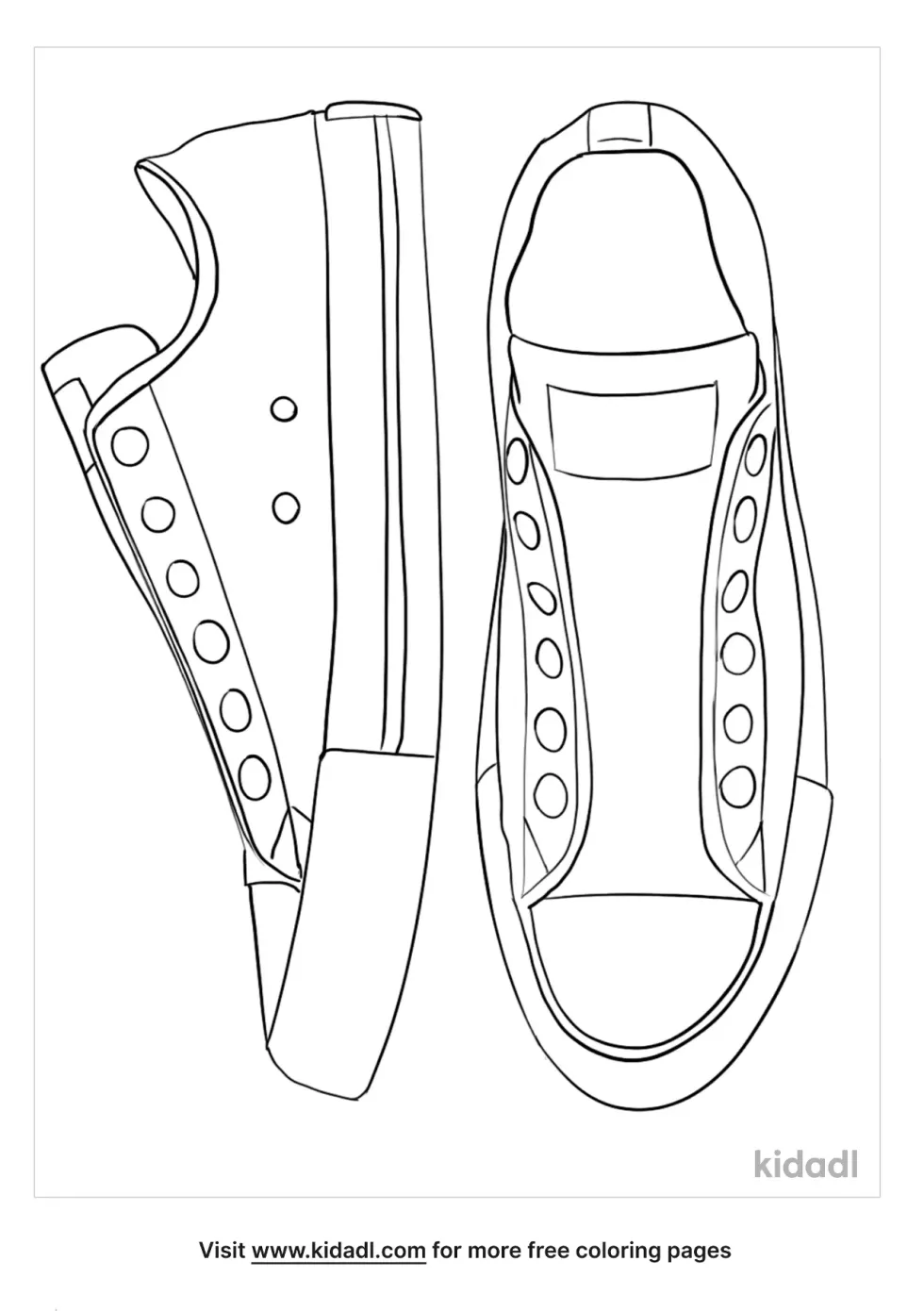 Shoe Without Laces Coloring Page