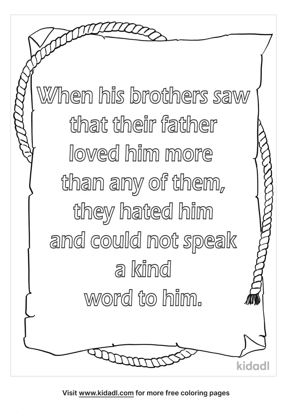 Genesis 37 Coloring Page