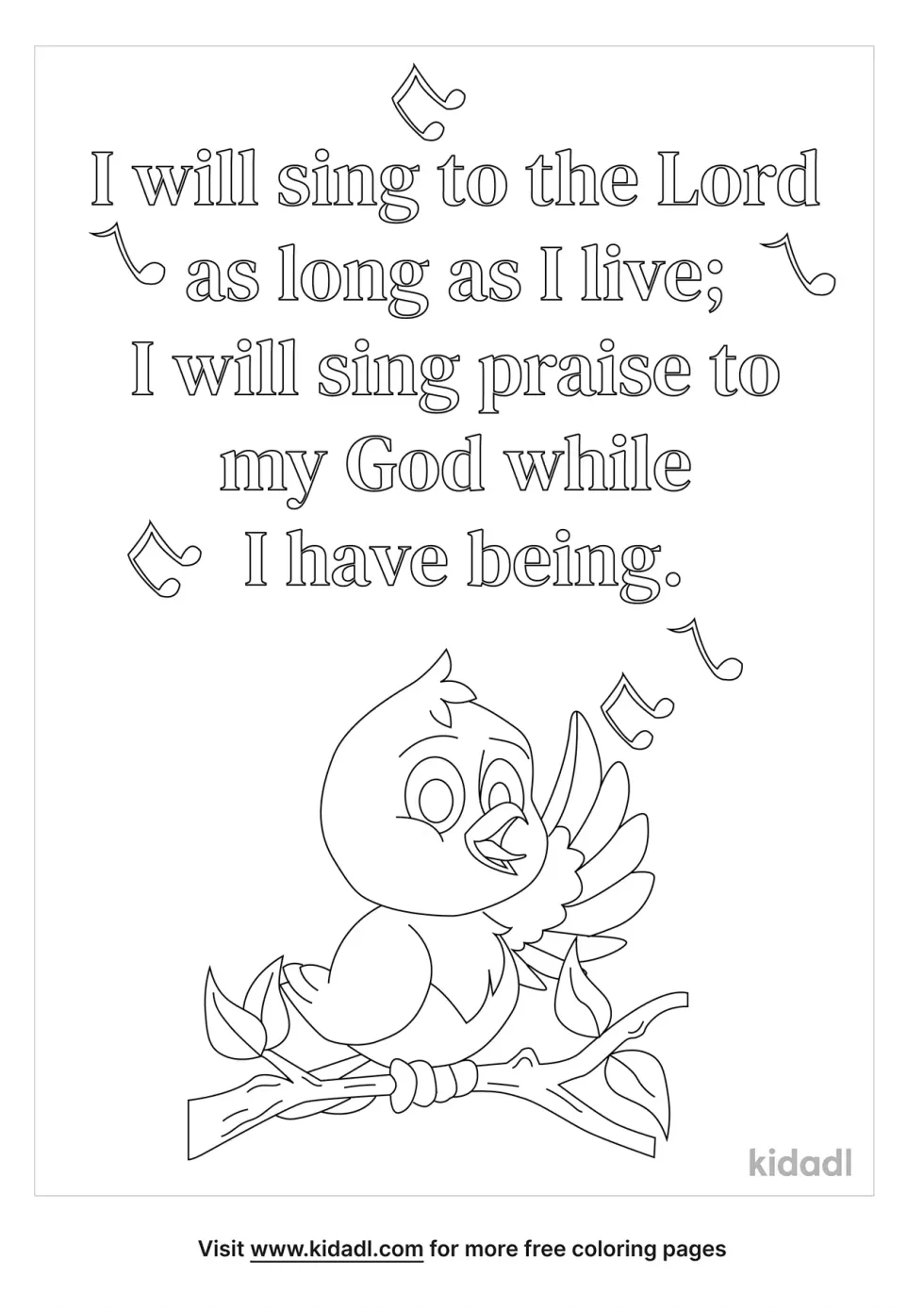 Psalm 104:33 Coloring Page