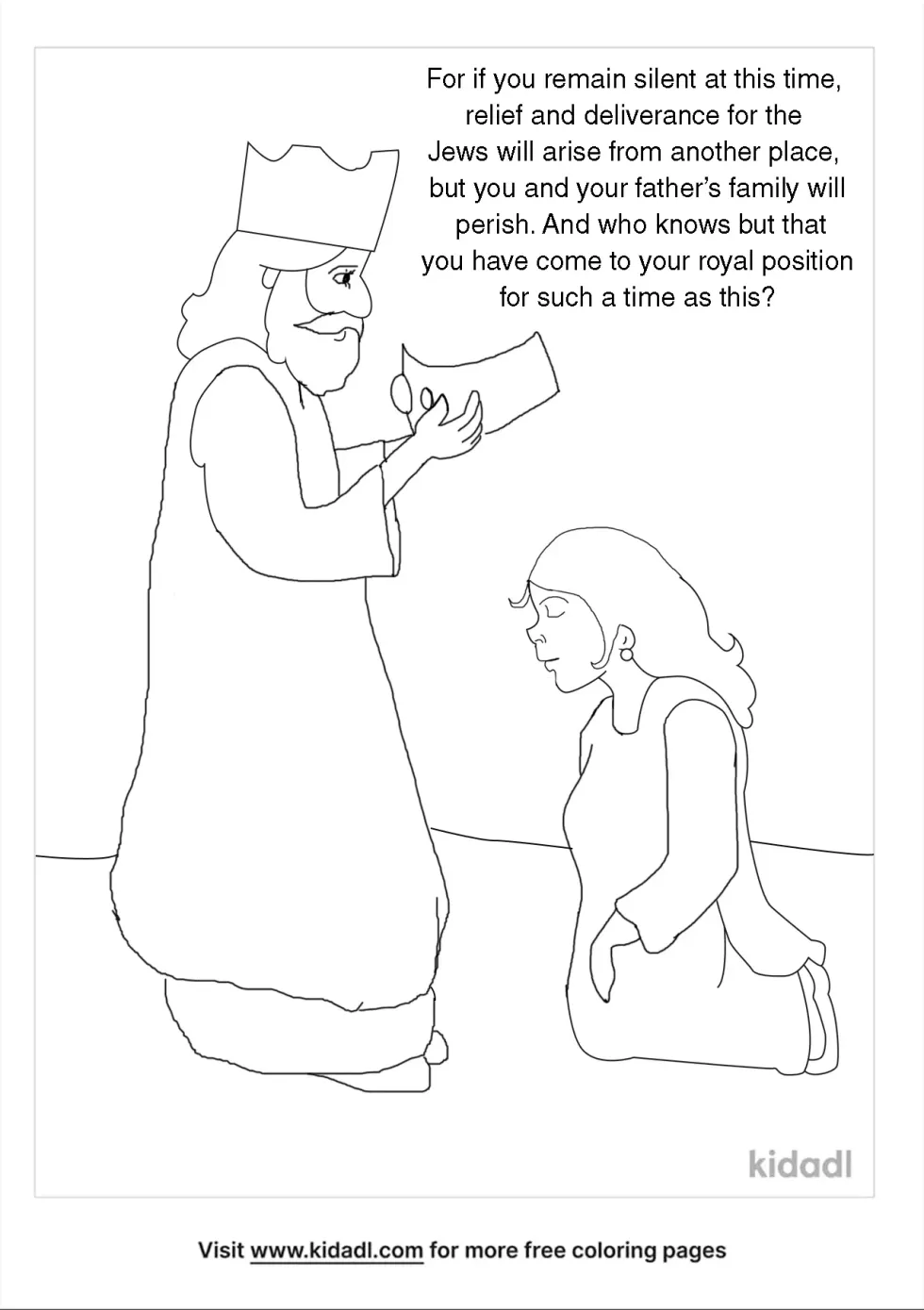 Esther 4:14 Coloring Page