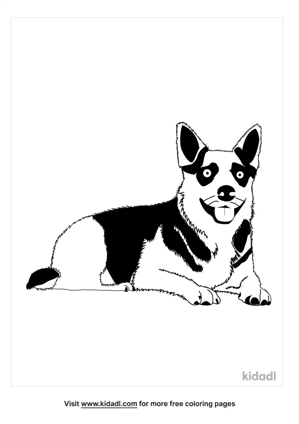 Corgi German Shepherd Mix Coloring Page