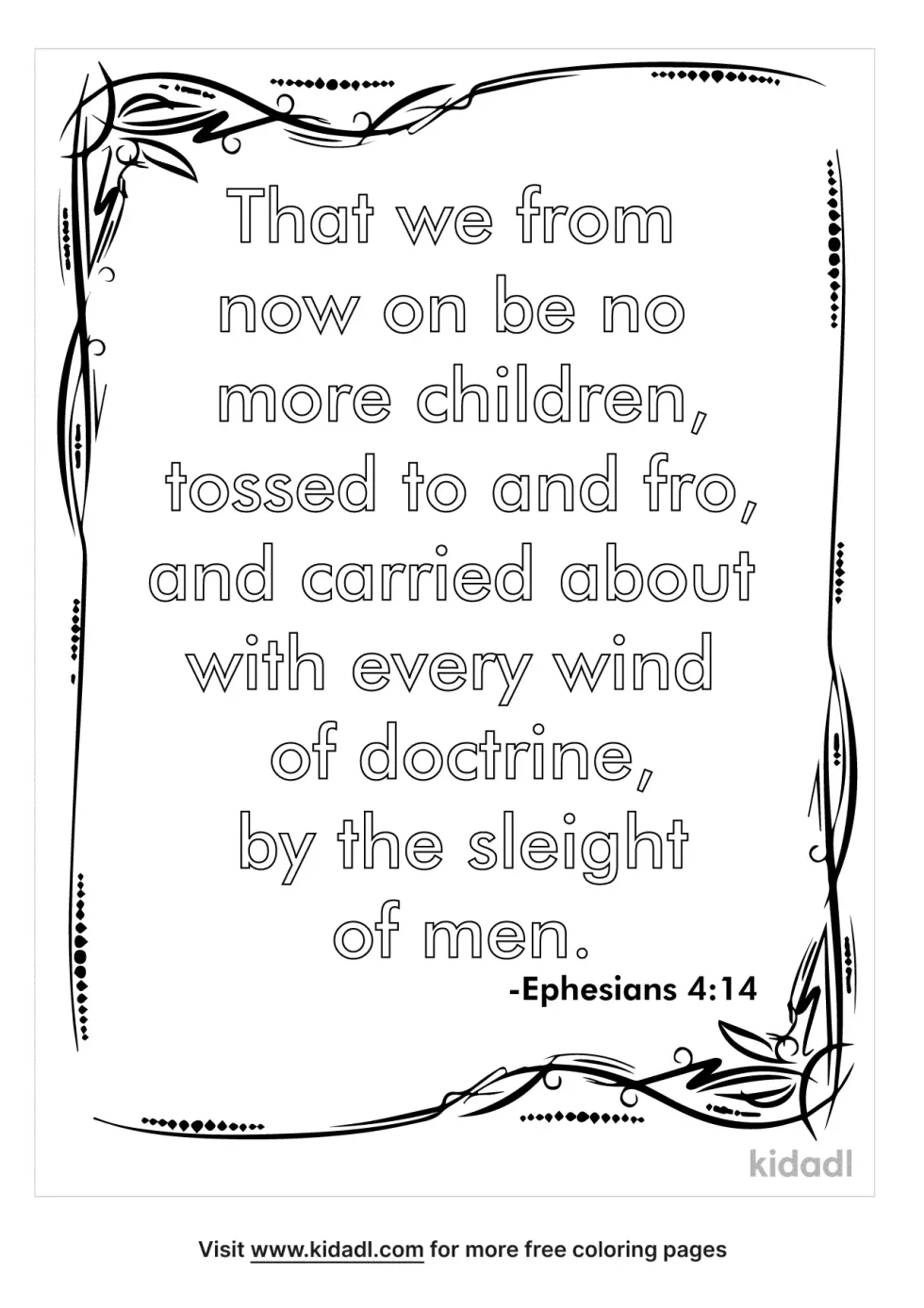 Ephesians 4:14 Coloring Page