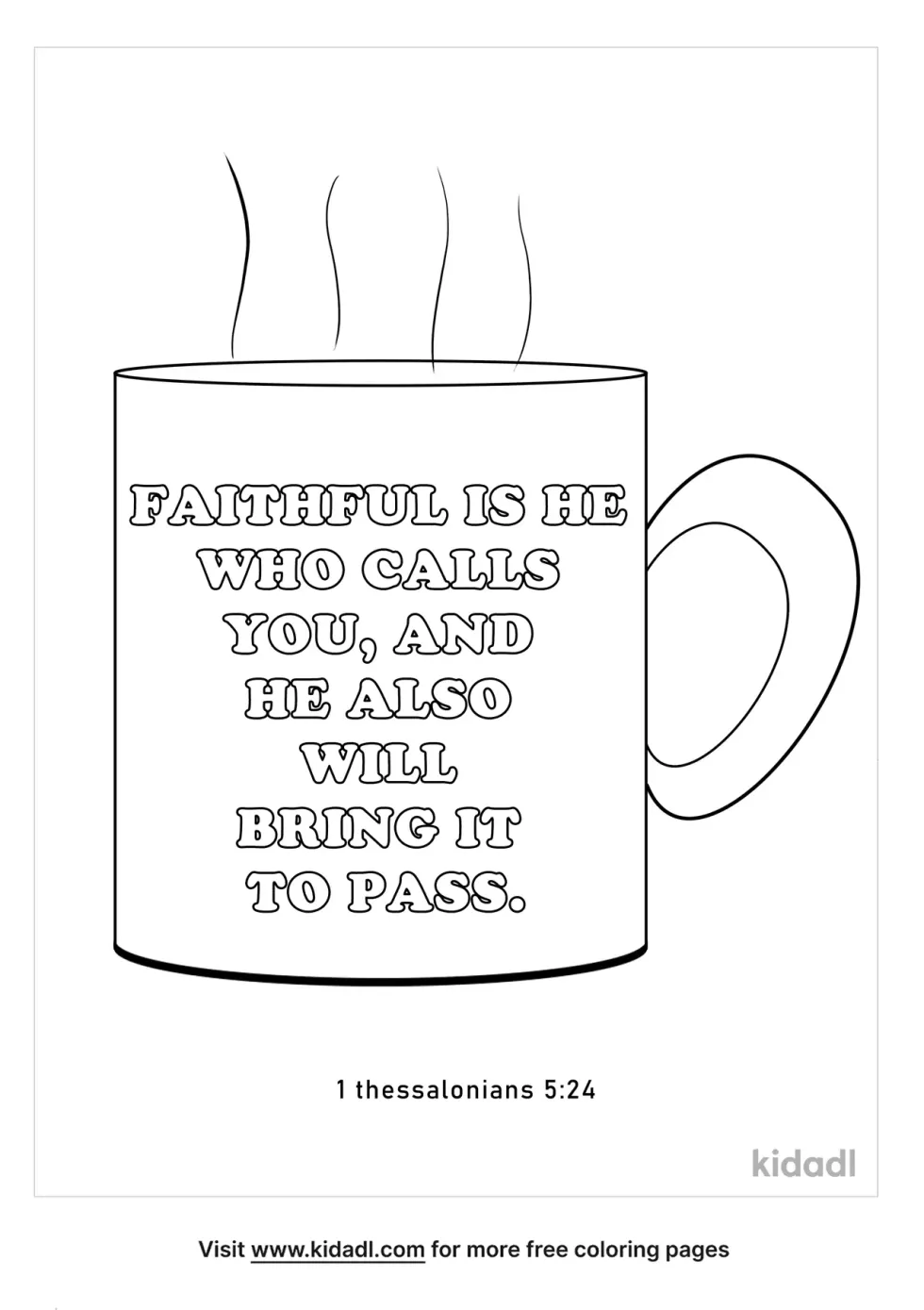 1 Thessalonians 5:24 Coloring Page