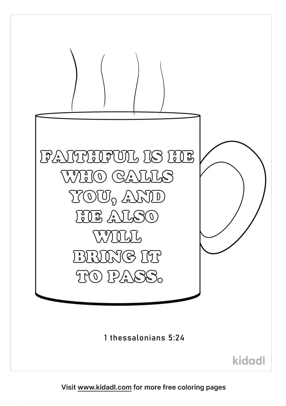 1 Thessalonians 5:24 Coloring Page