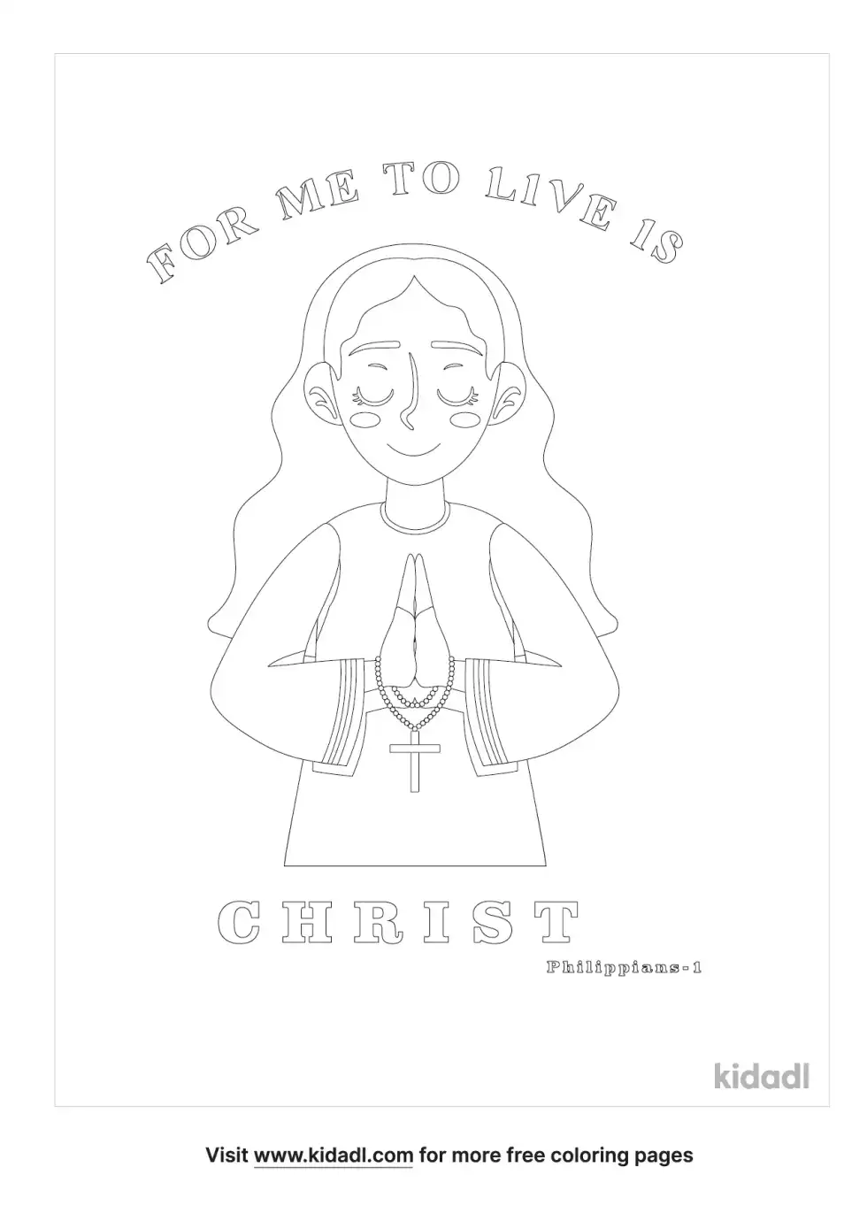 Philippians 1 Coloring Page
