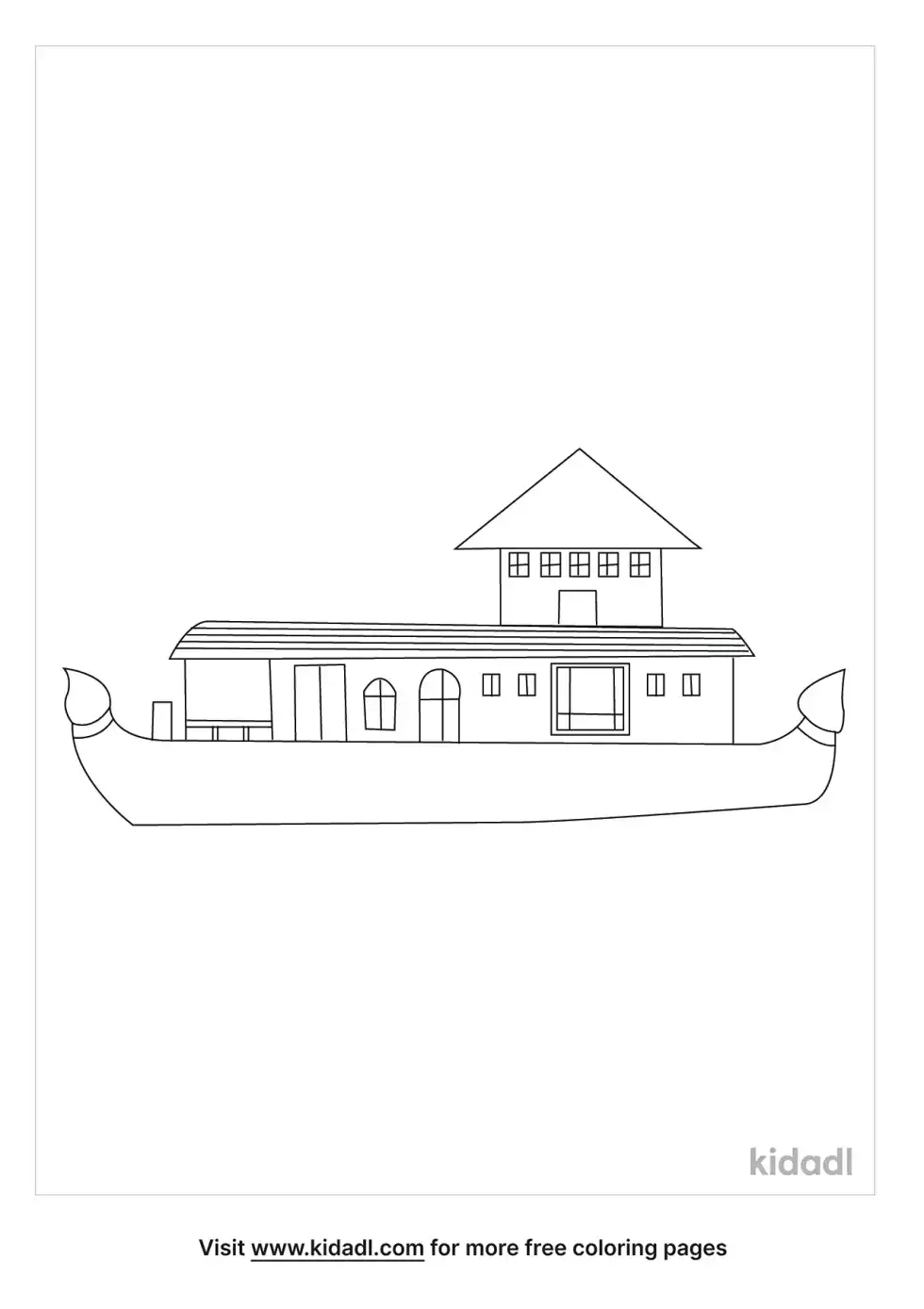 Boathouse Coloring Page