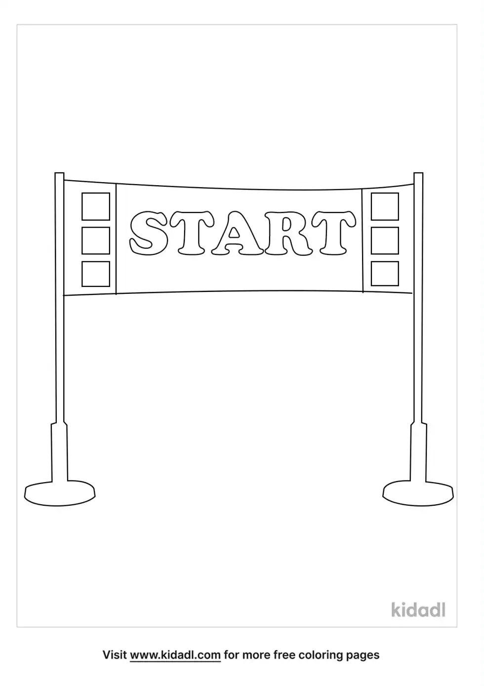 Starting Line Coloring Page