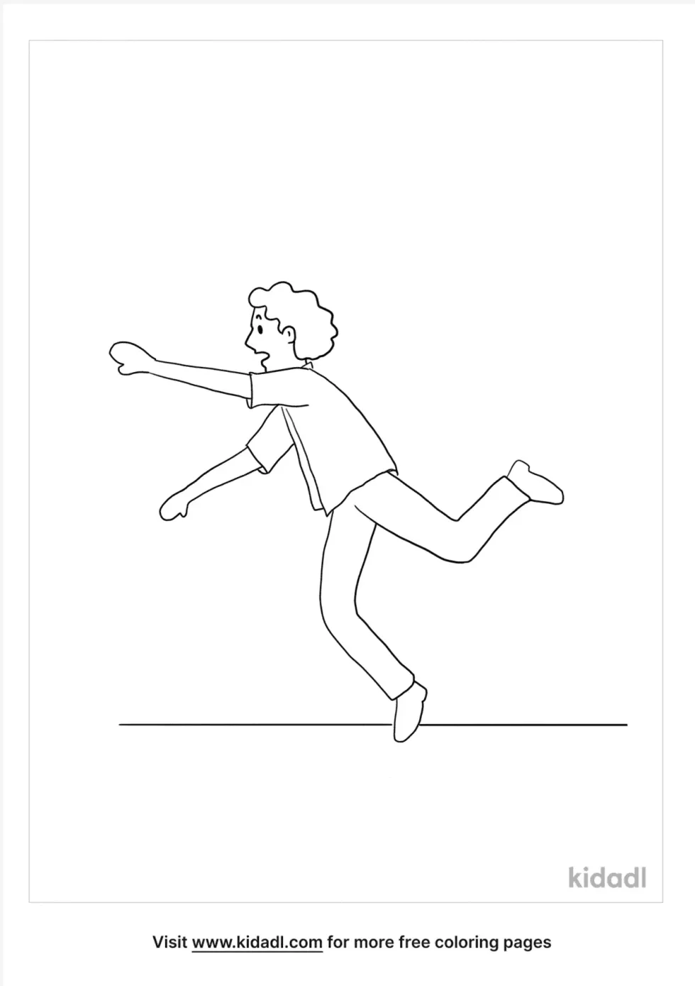 Person Tripping Coloring Page