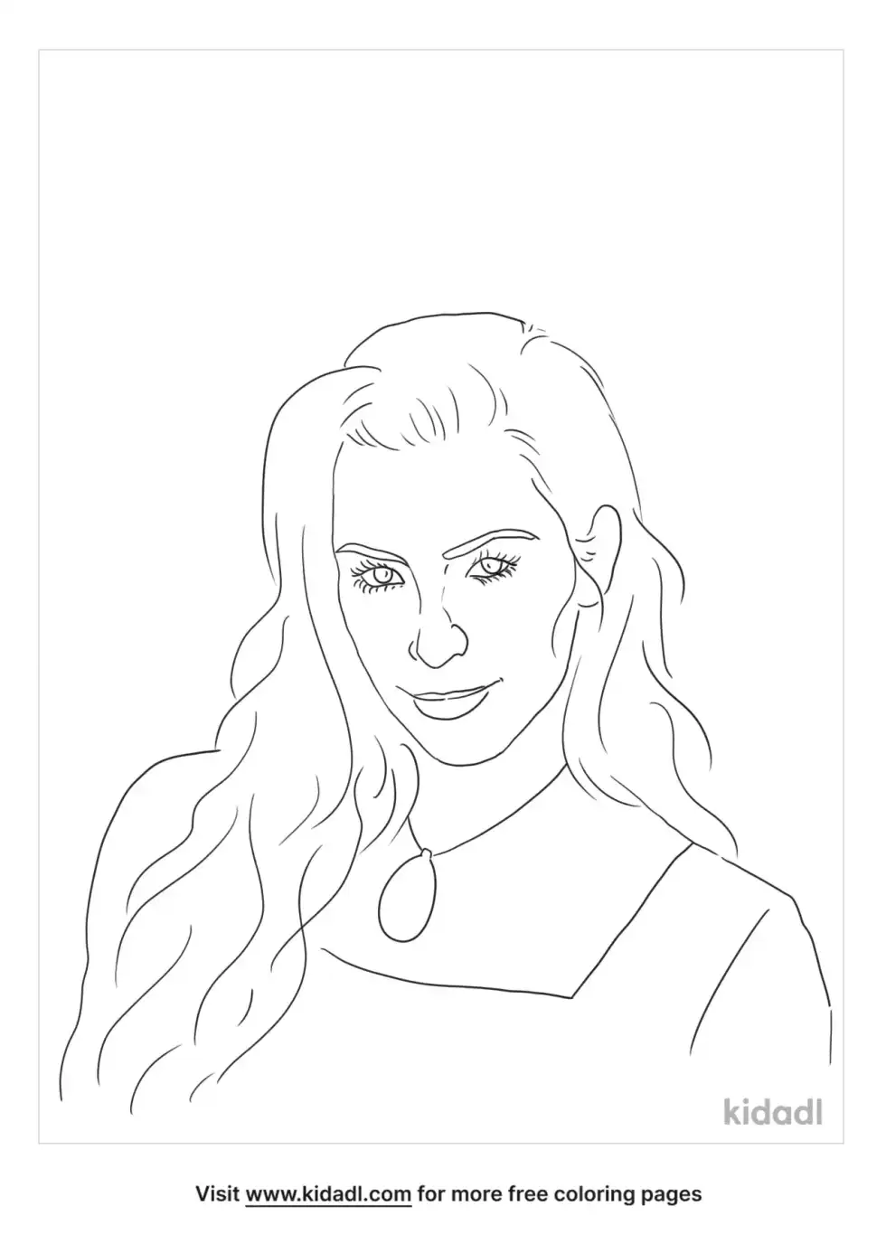 Kim Kardashian Coloring Page