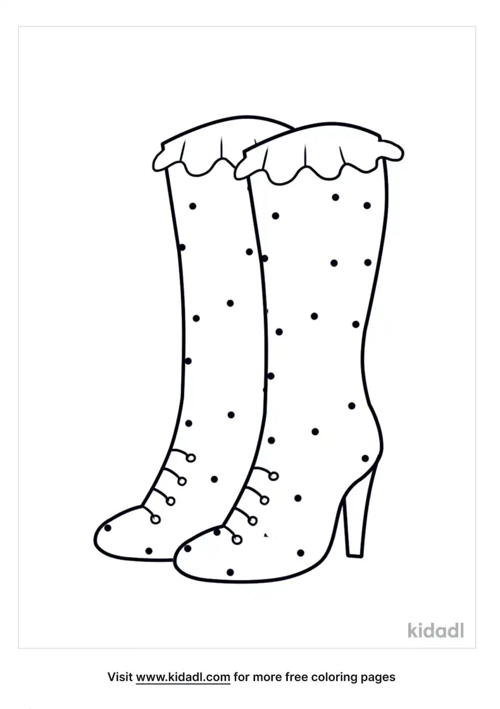 Girl Cartoon Boots Coloring Page