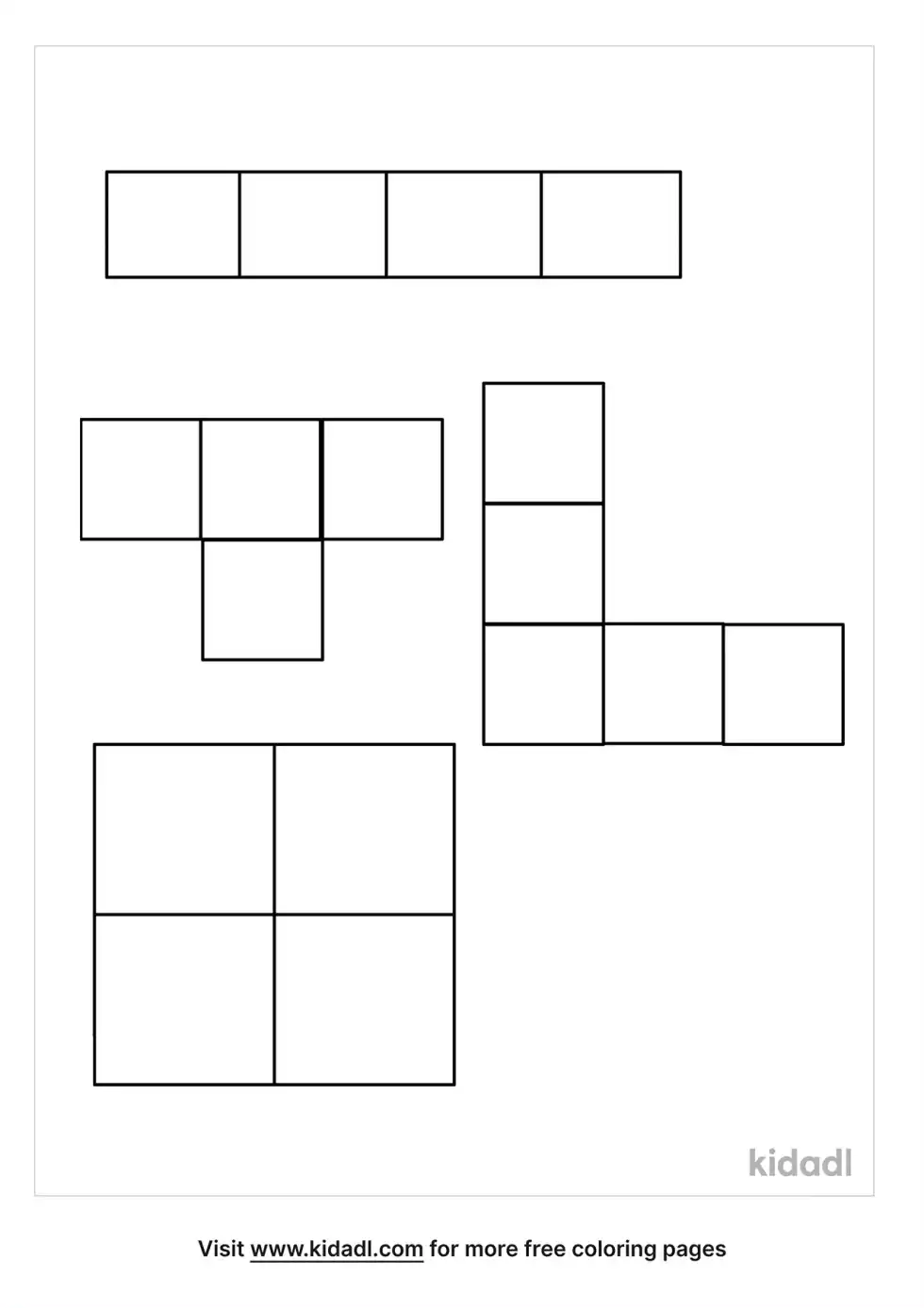 Tetrominoes Coloring Page