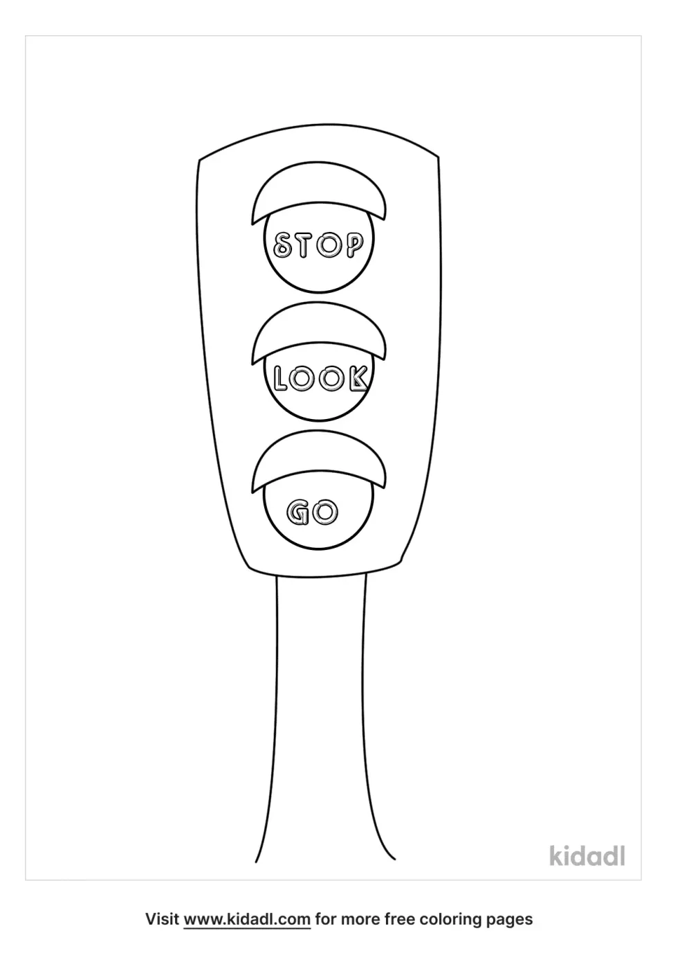 Train Signals Coloring Page