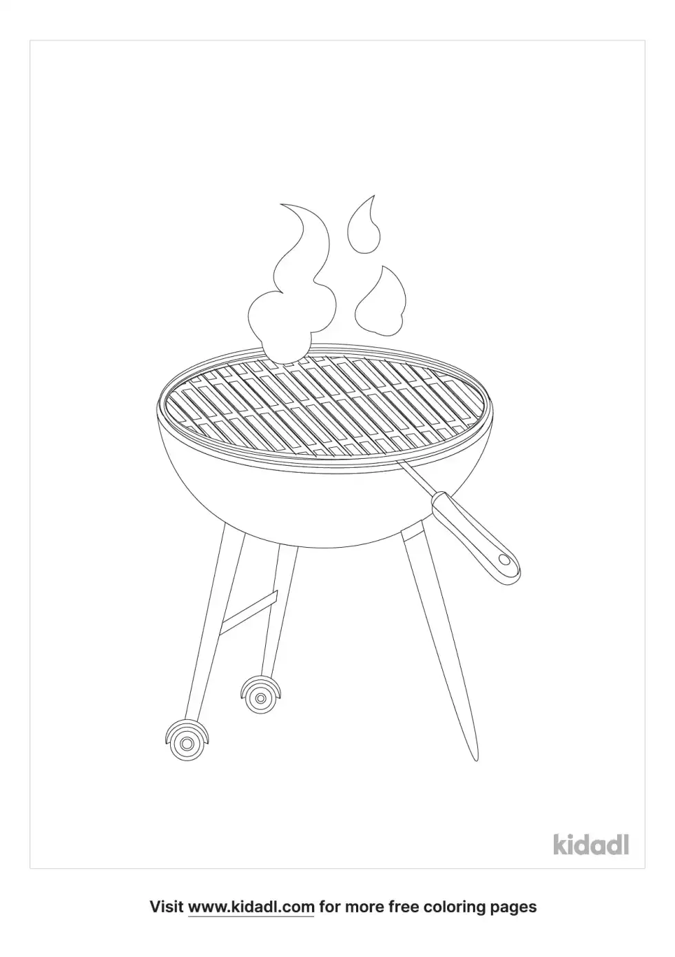 Bbq Smoker Coloring Page