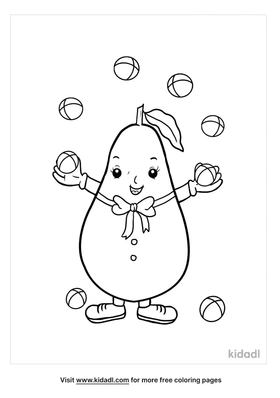 Circus Juggling Coloring Page