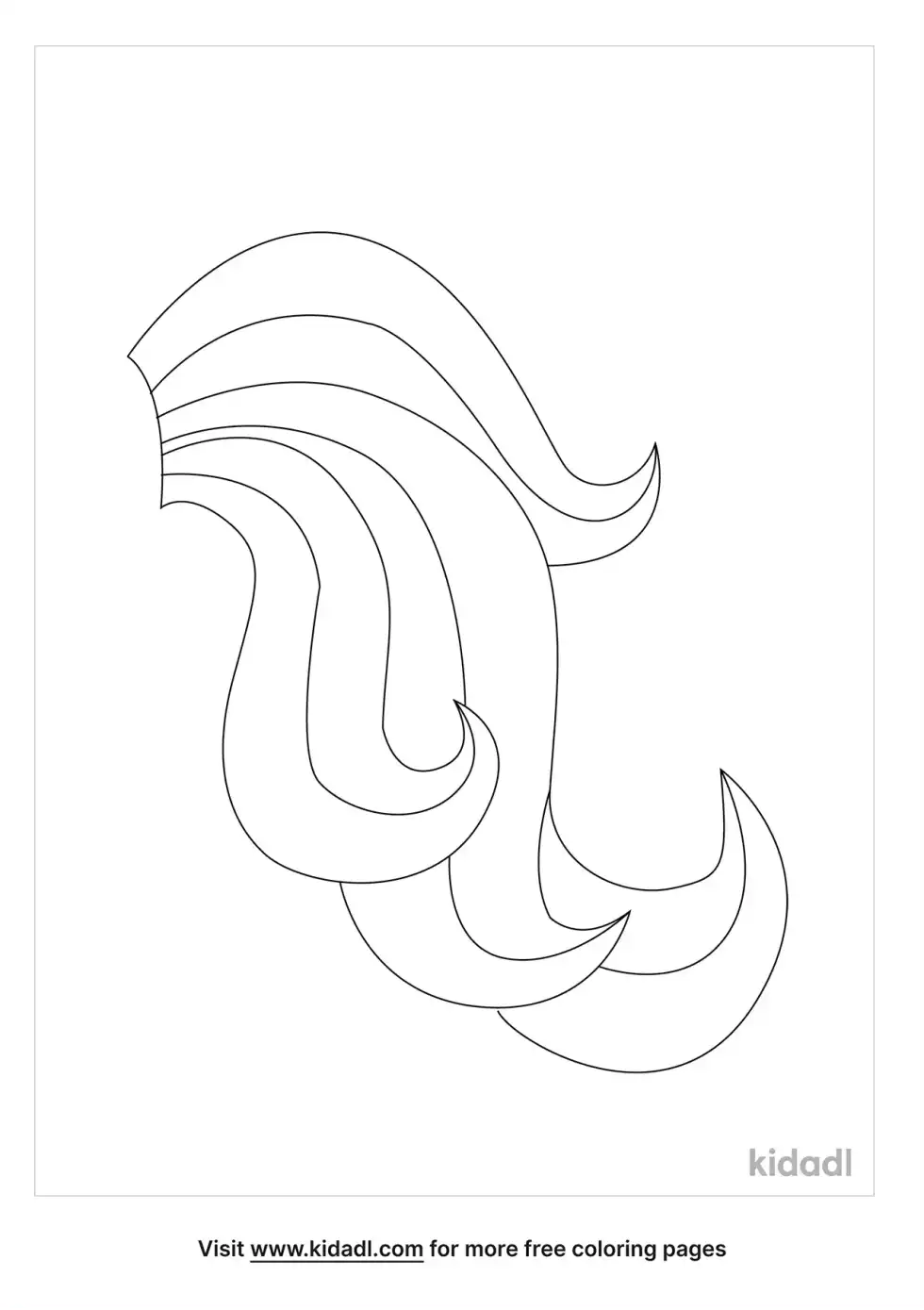 Unicorn Tail Coloring Page