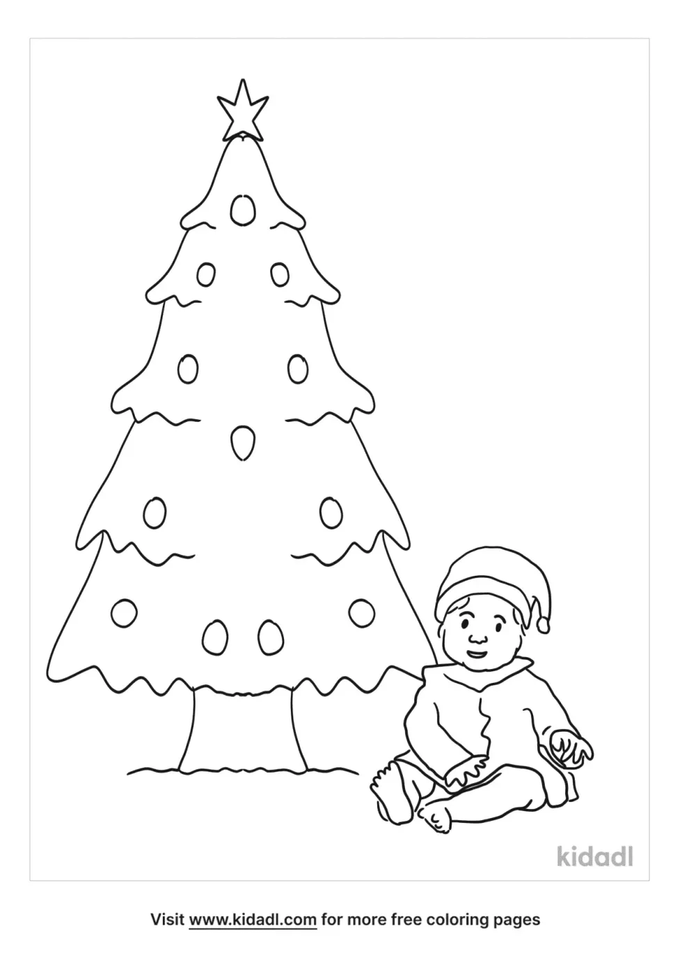 Baby With A Christmas Tree