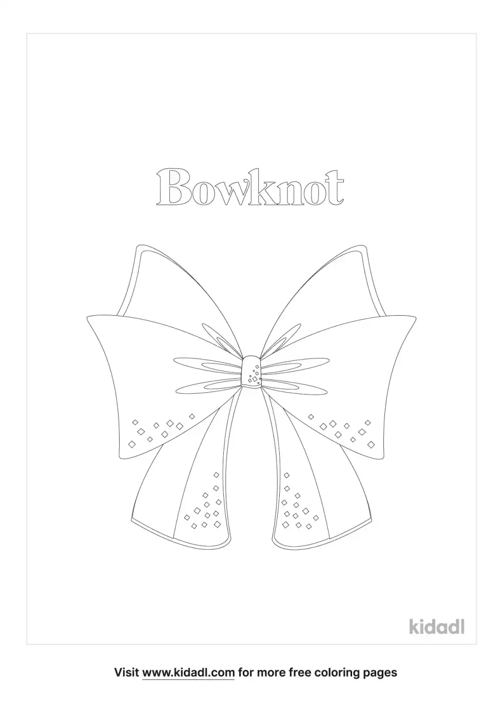 Bowknot Coloring Page