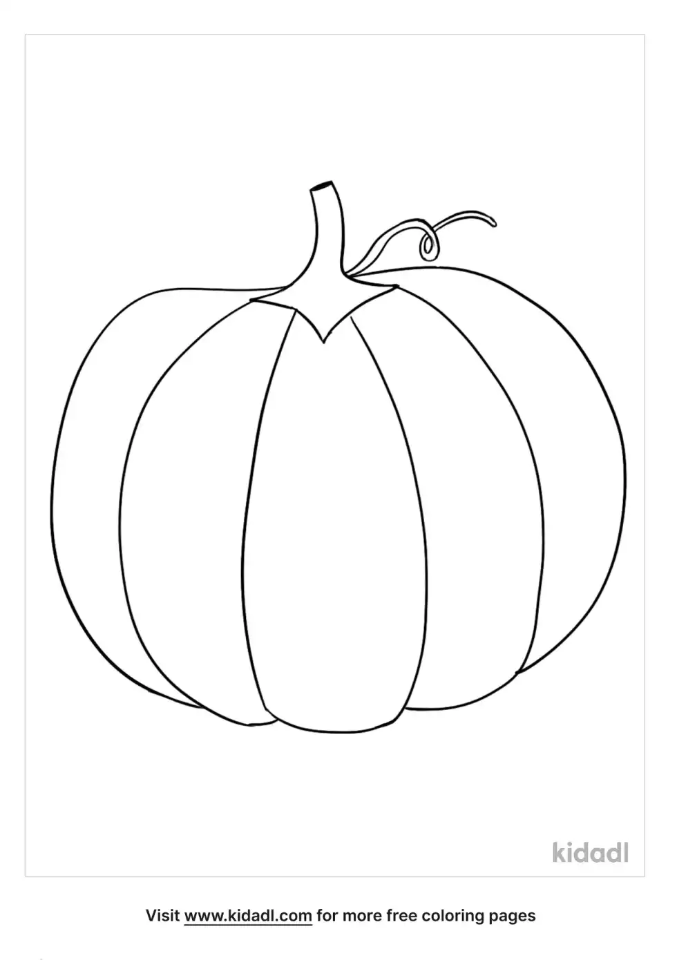 Simple Pumpkin Coloring Page
