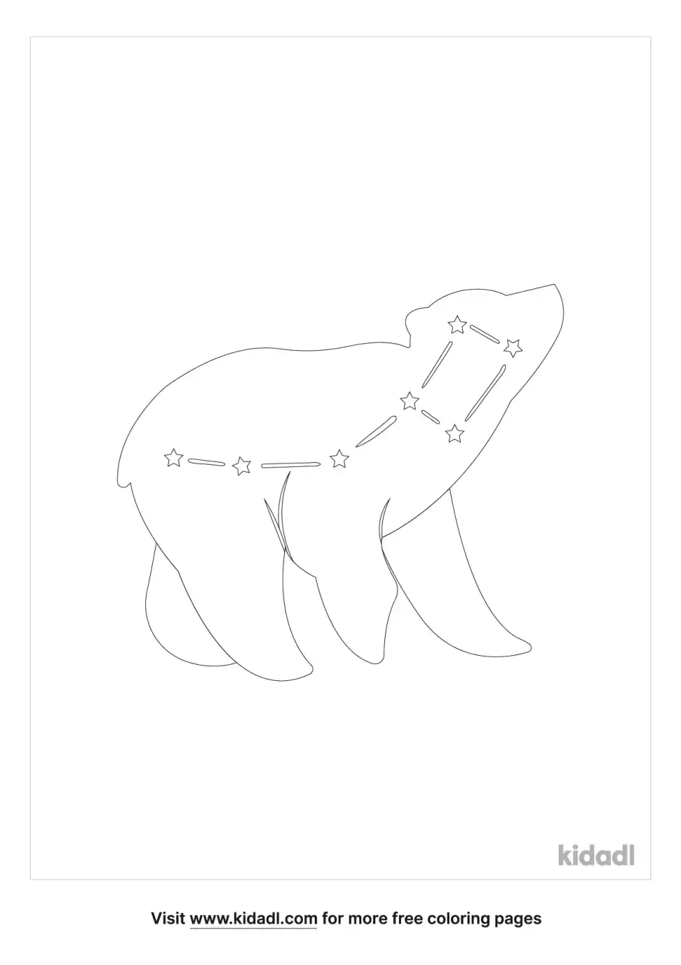 Bear Constellation Coloring Page
