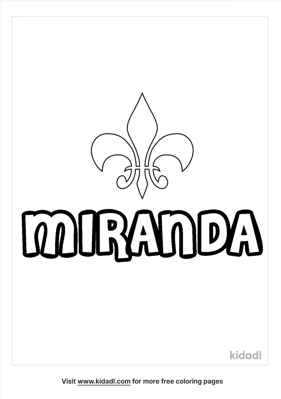 Miranda Coloring Page