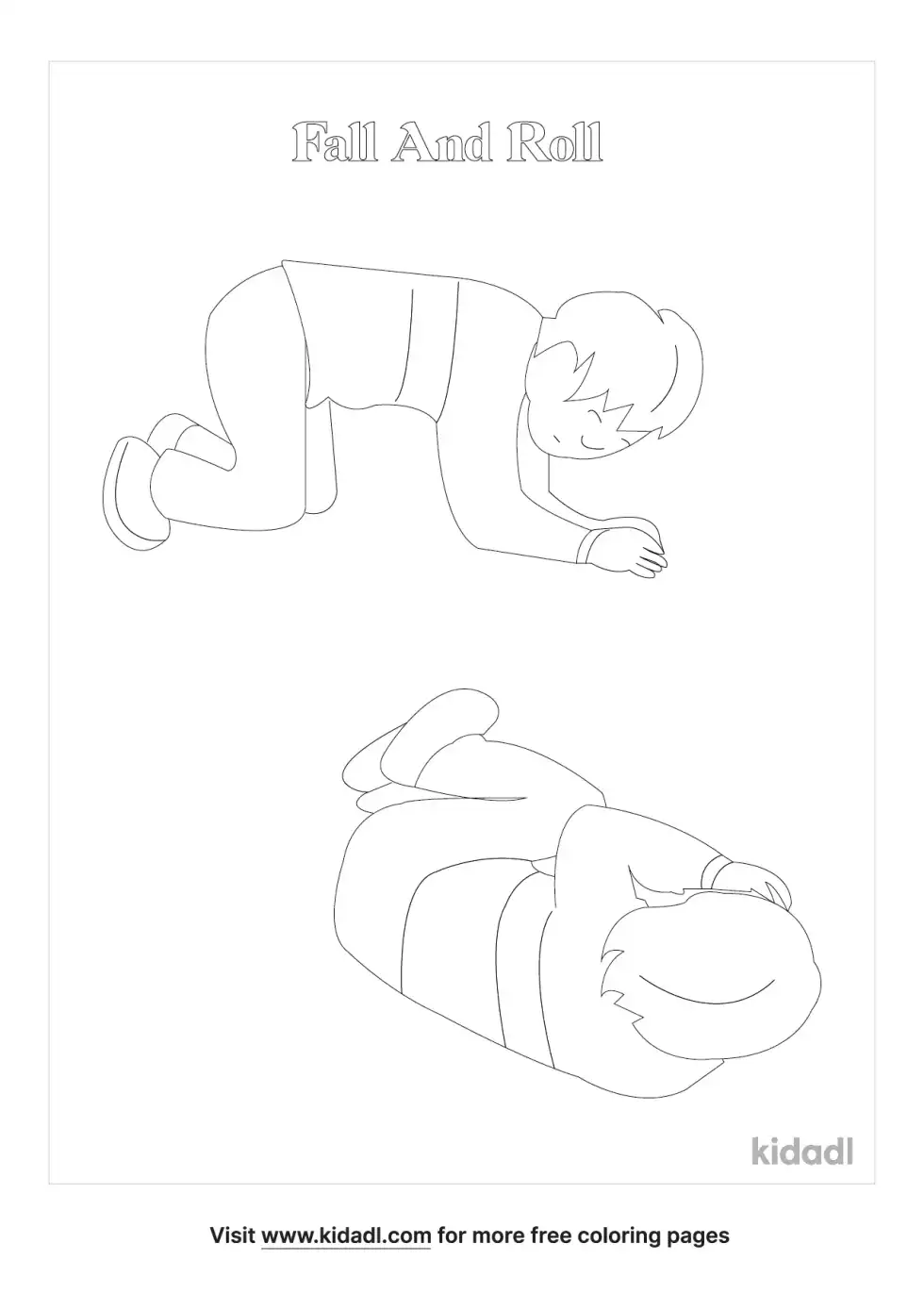 Fall And Roll Coloring Page
