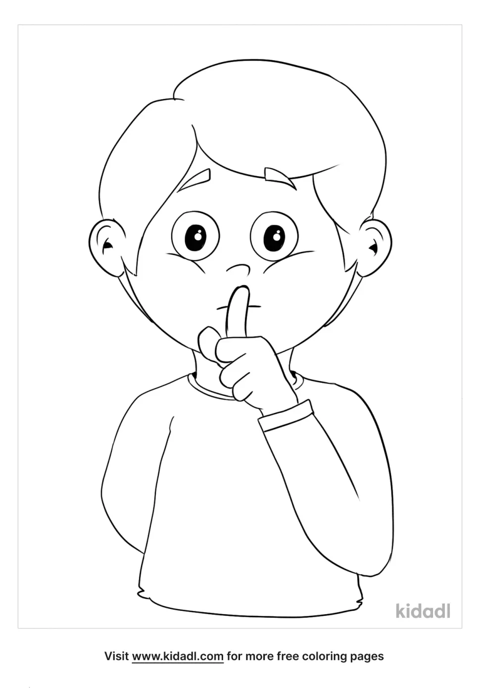Silence Coloring Page