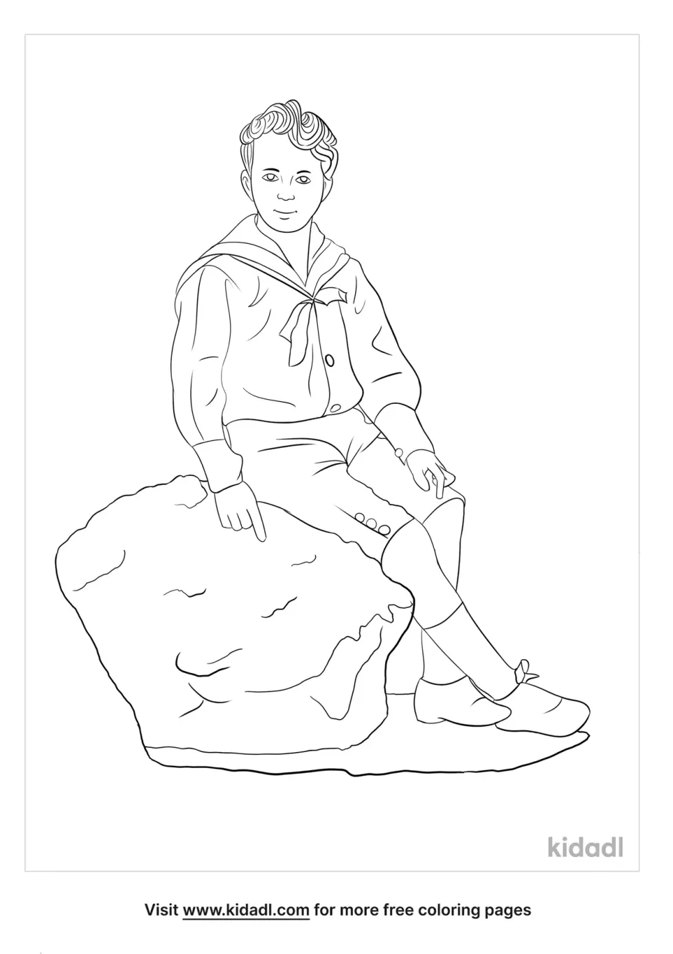 19th Century Boys Clothing Coloring Page