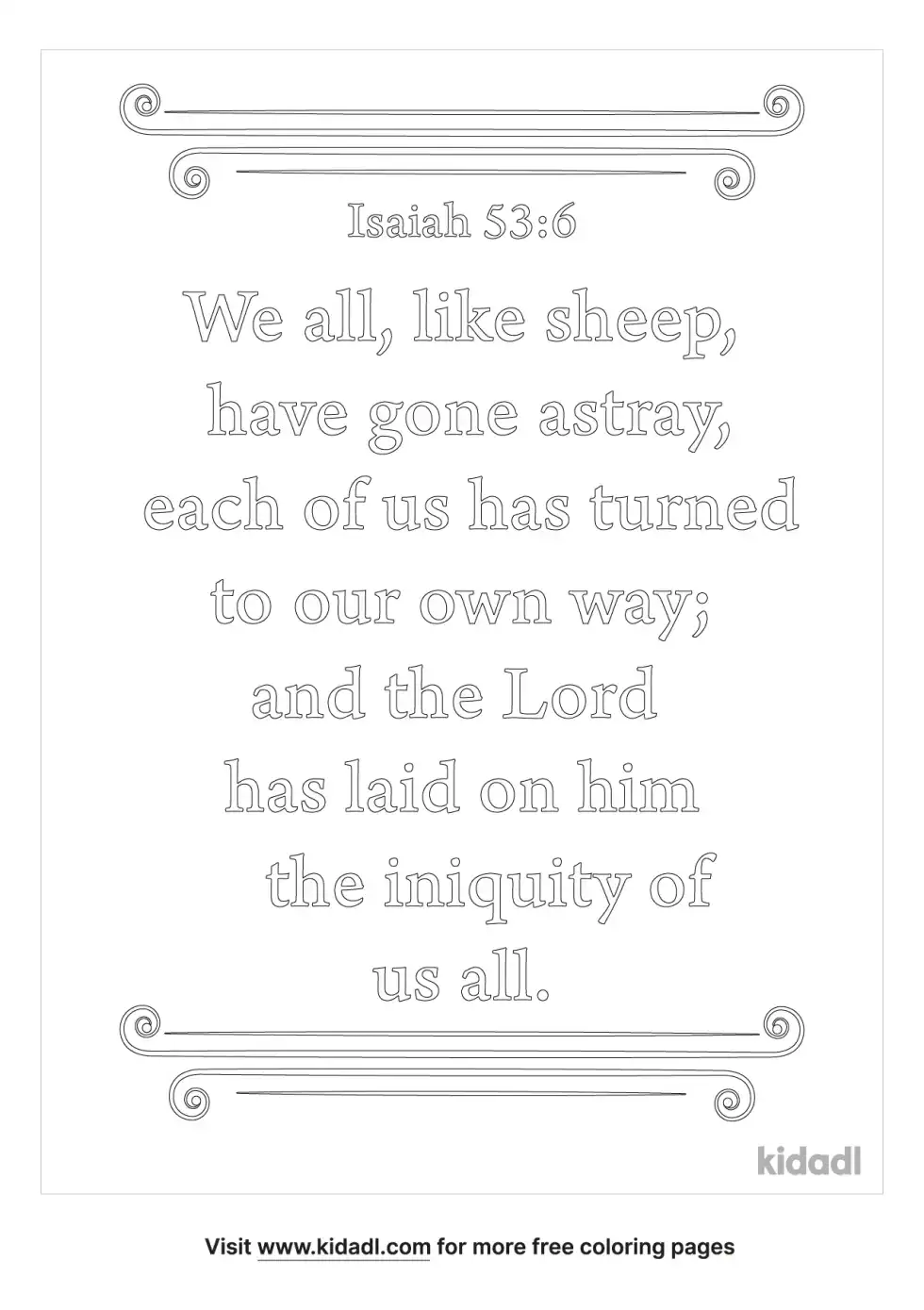 Isaiah 53:6 Coloring Page
