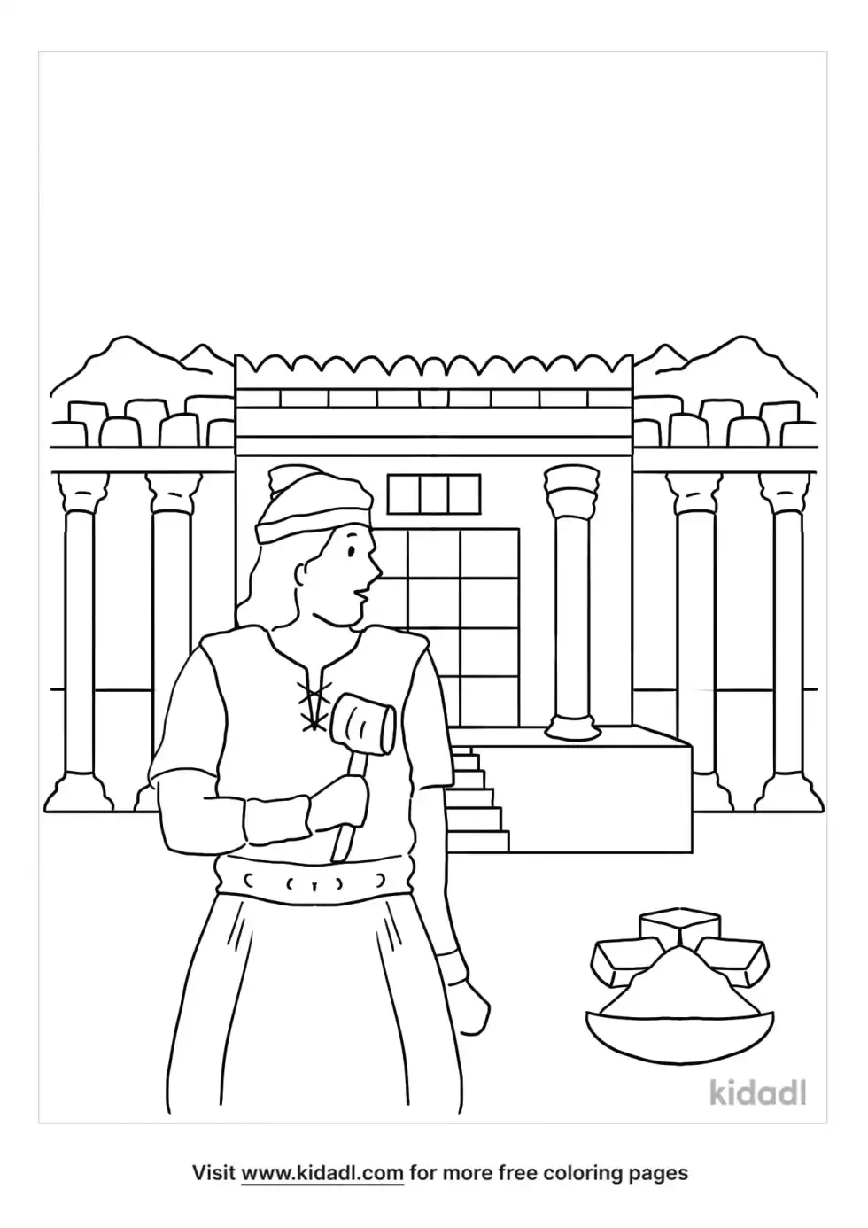 Rebuilding The Temple Coloring Page