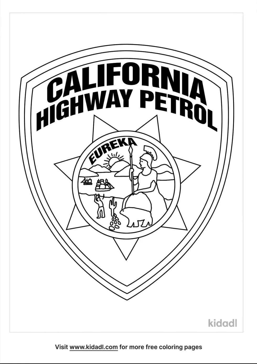 California Highway Patrol Coloring Page