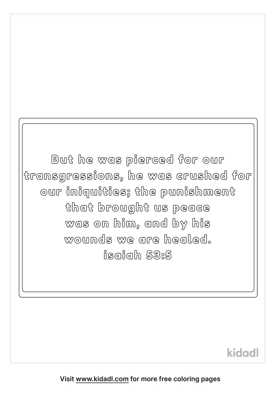 Isaiah 53:5 Coloring Page