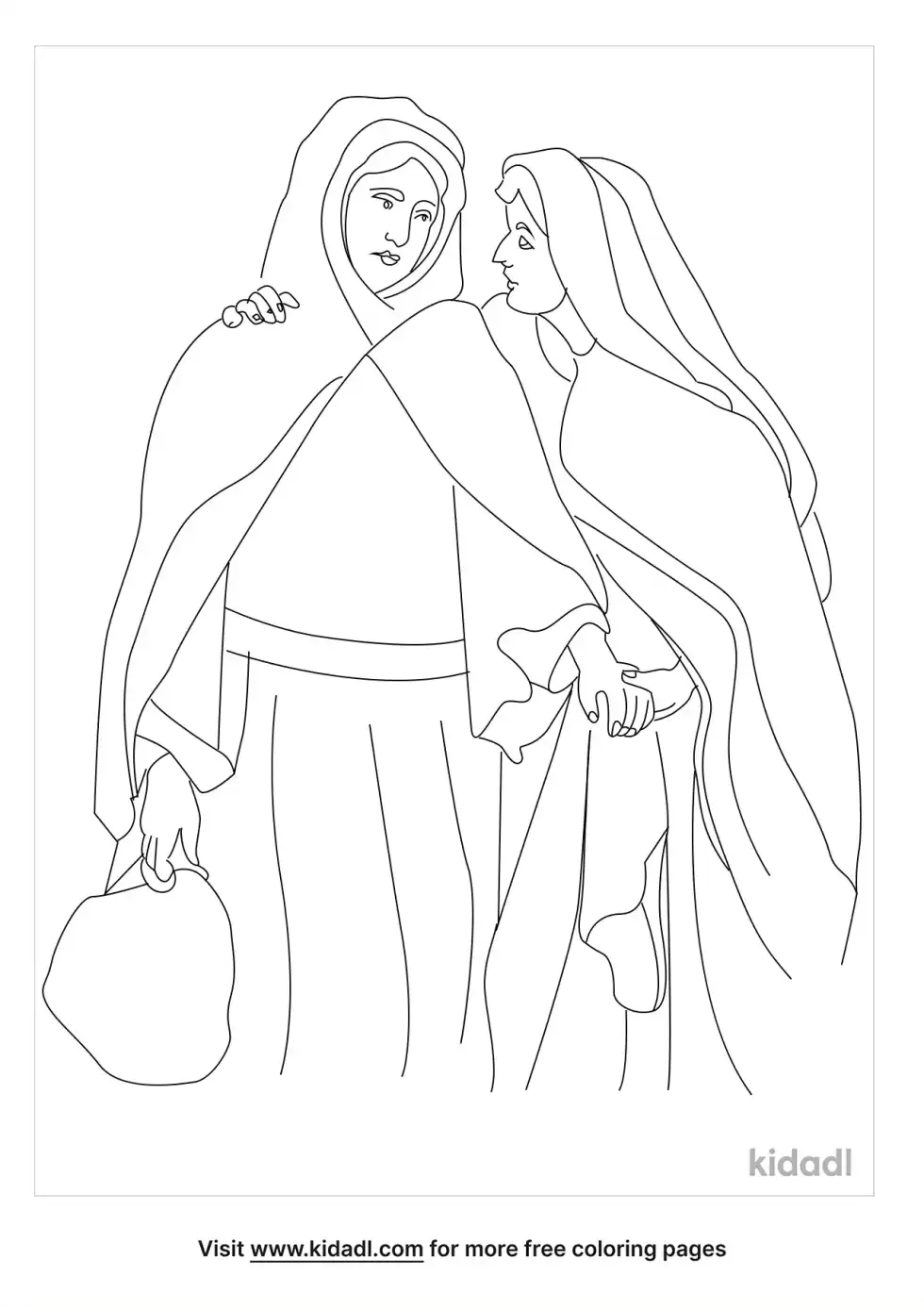 Ruth And Naomi Coloring Page