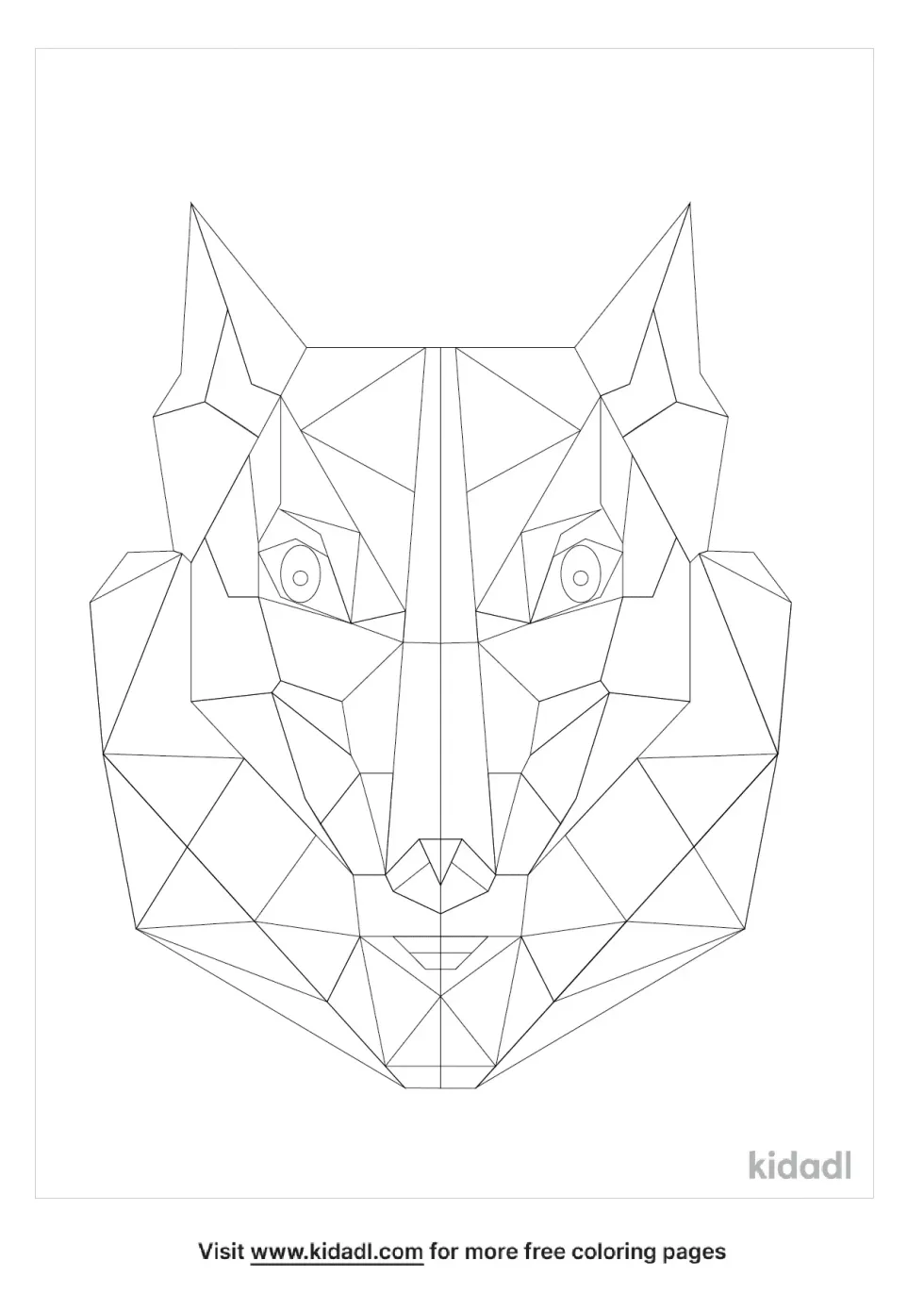 Geometric Wolf Head
