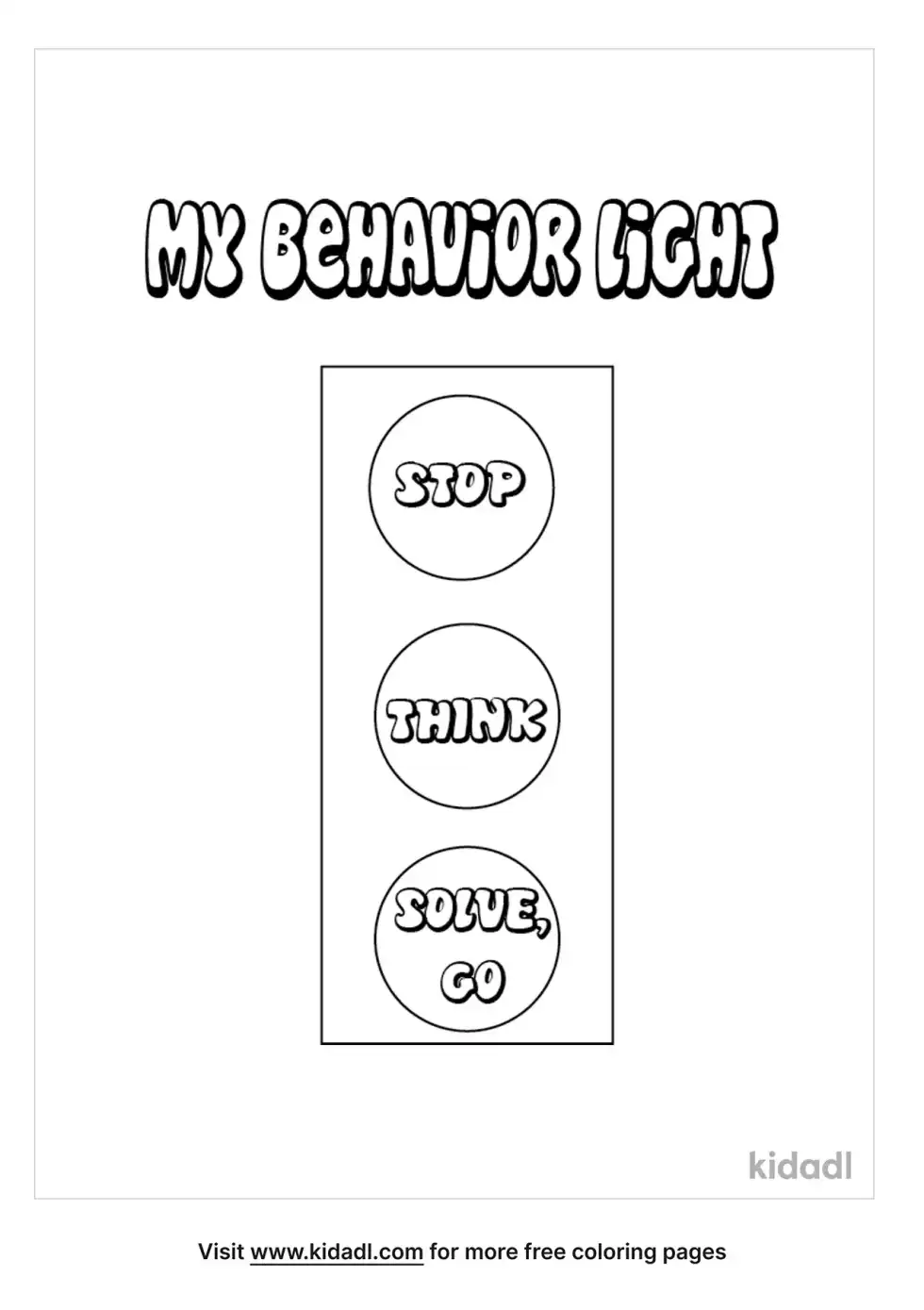 Behavior Coloring Page