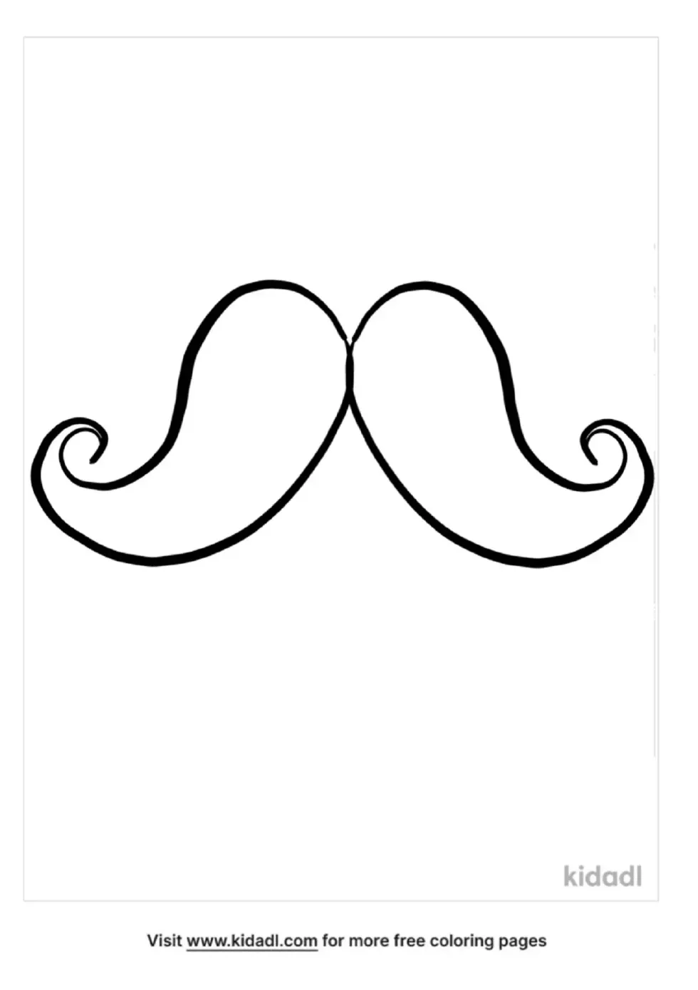 Mustache Coloring Page