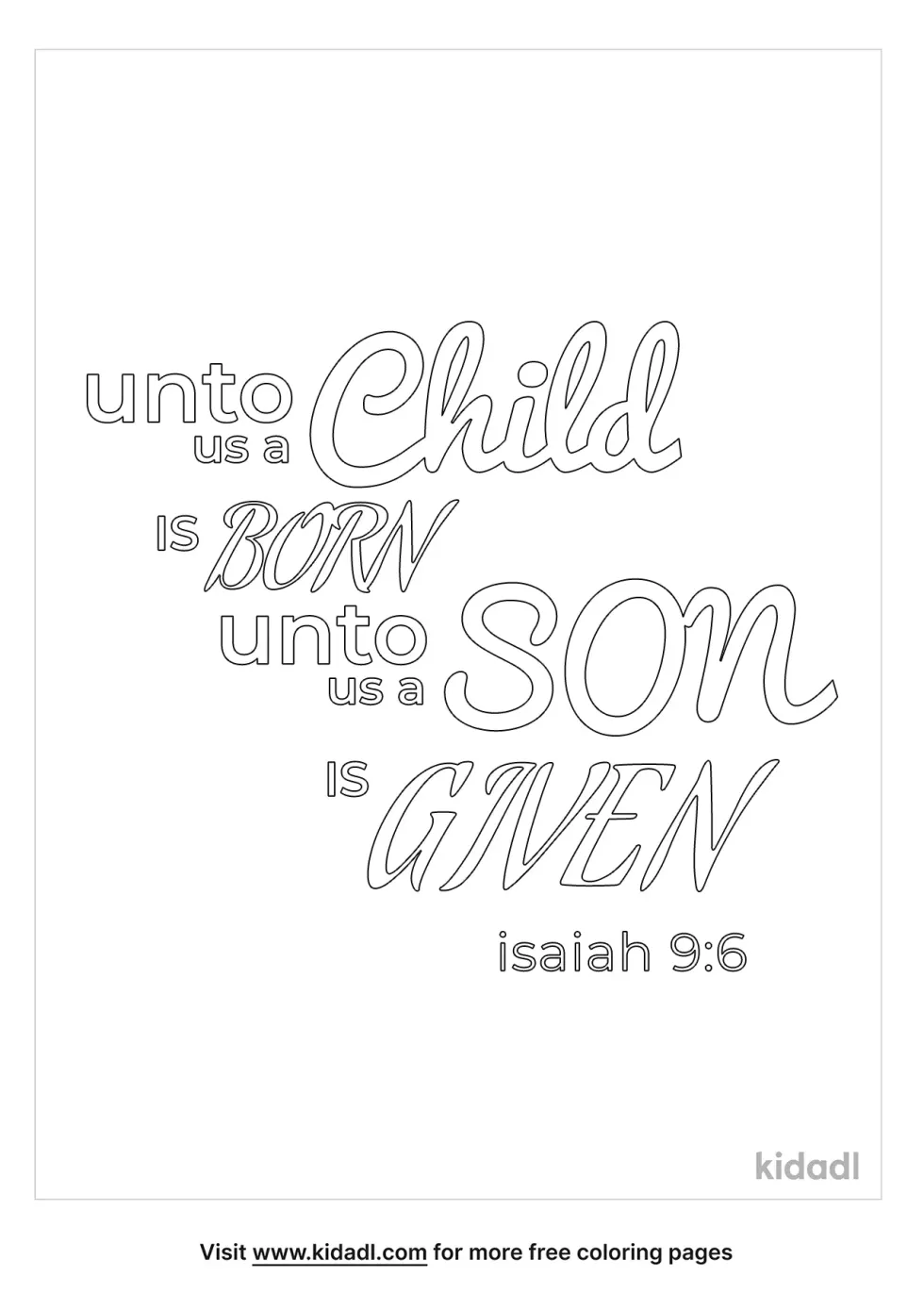 Isaiah 9:6 Coloring Page