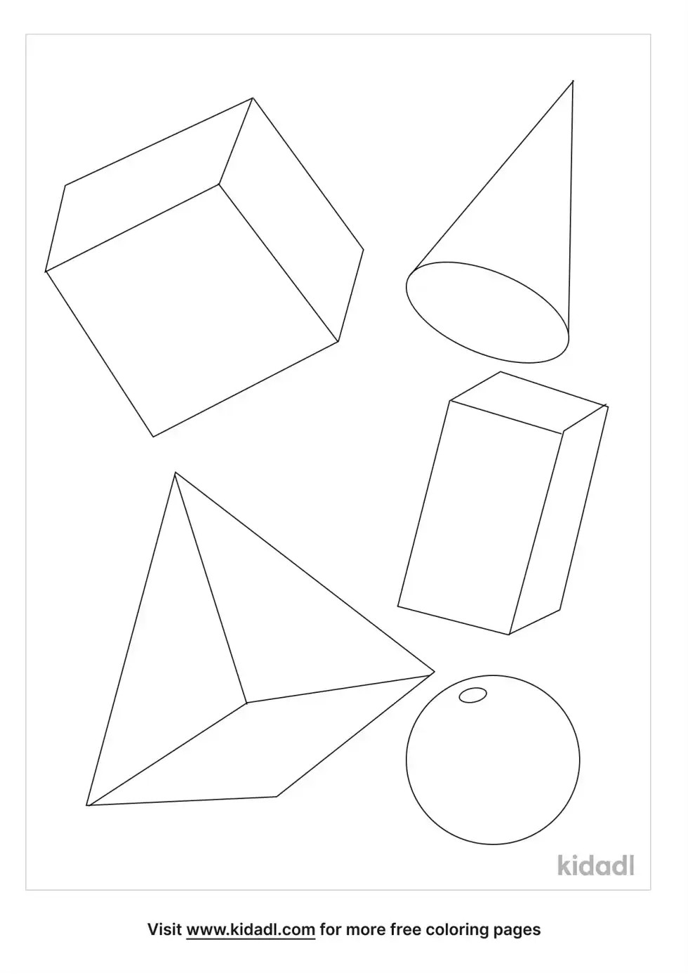 3d Shape Coloring Page
